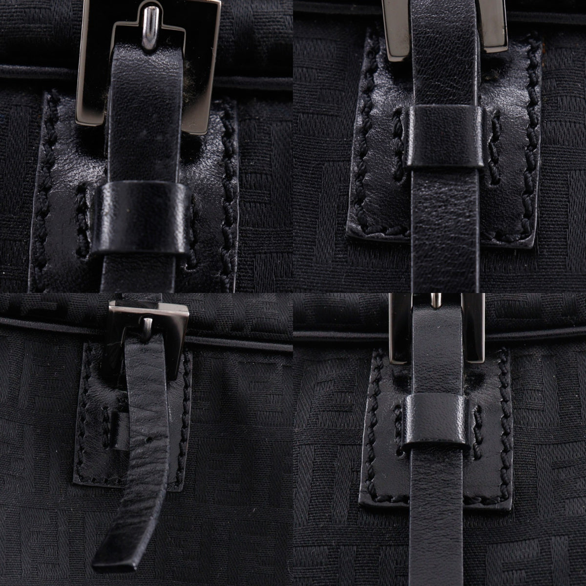 Fendi Zucchino Black Nylon Canvas Tote Bag (Pre-Owned)