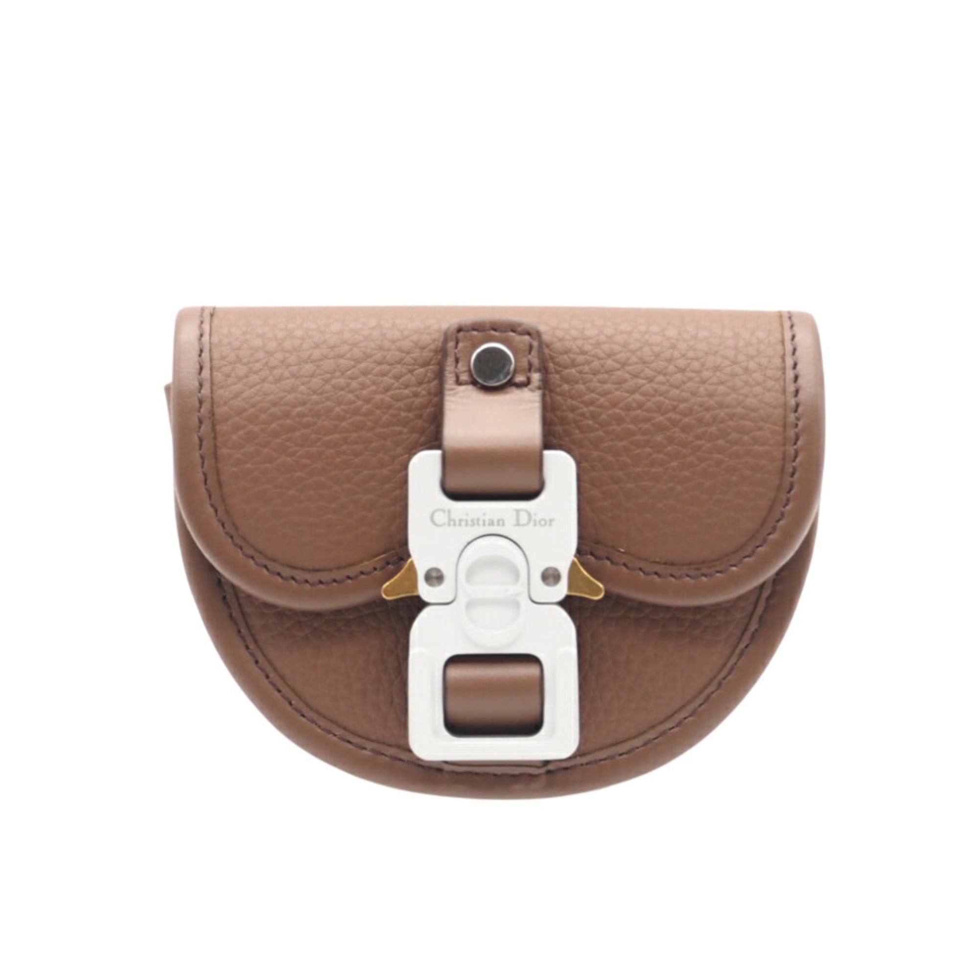 Christian Dior Brown Leather Coin Purse/Coin Case (Pre-Owned)