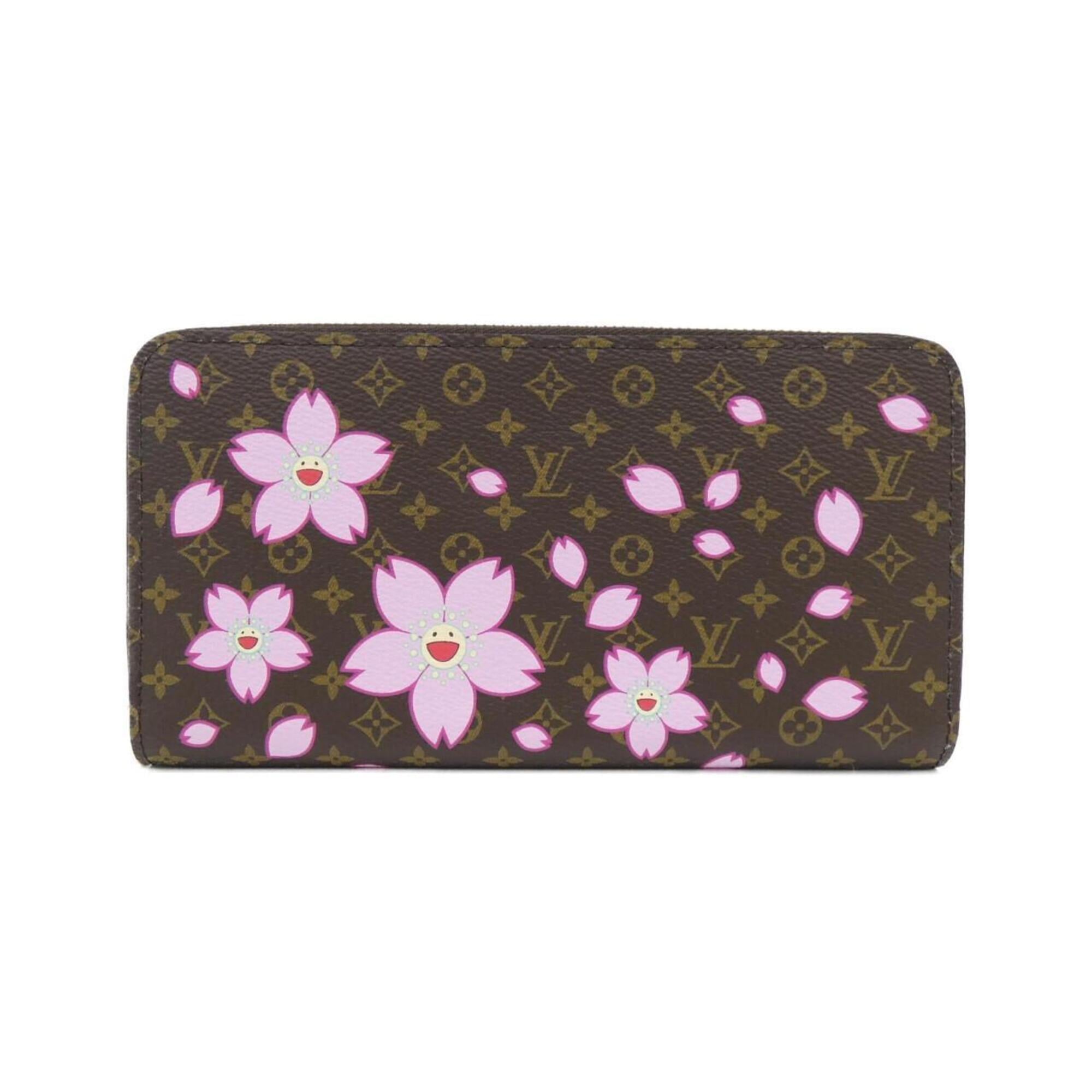 Louis Vuitton Blossom Brown Monogram Cherry Coated Canvas Long Wallet (Bi-Fold) (Pre-Owned)