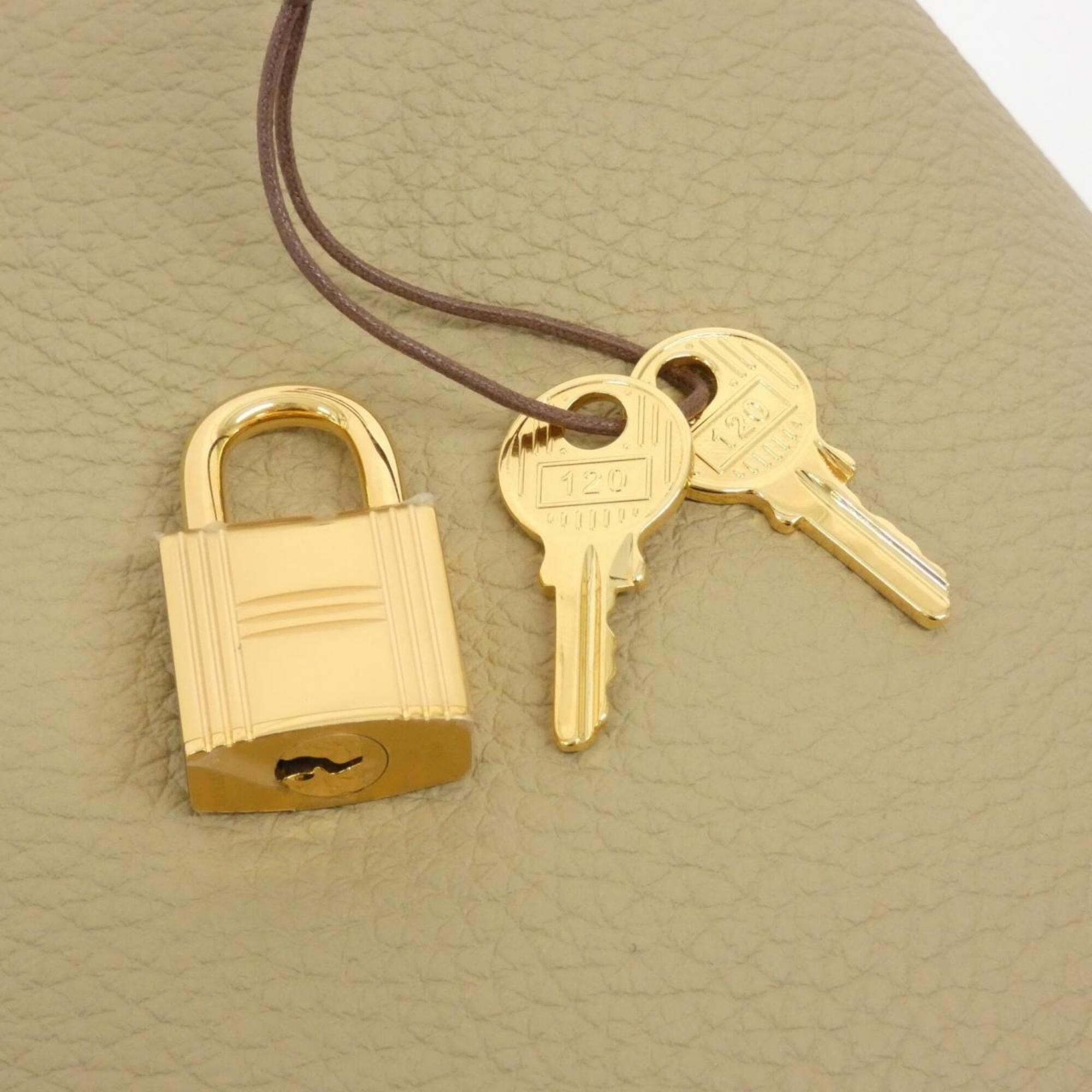 Hermes Picotin Gold Taurillon Clemence Leather Handbag (Pre-Owned)