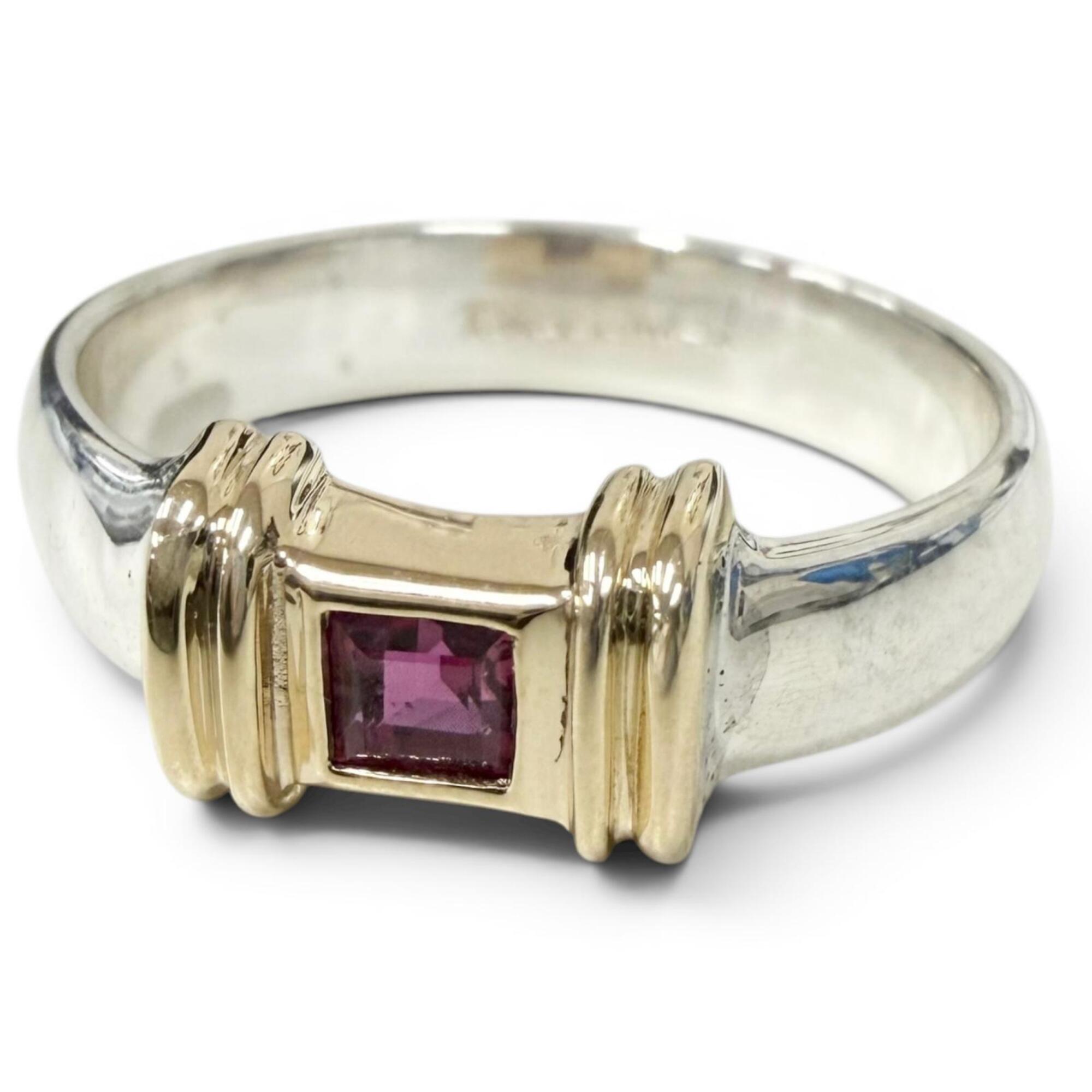 Tiffany Gold Silver Silver 925 Band Ring (Pre-Owned)