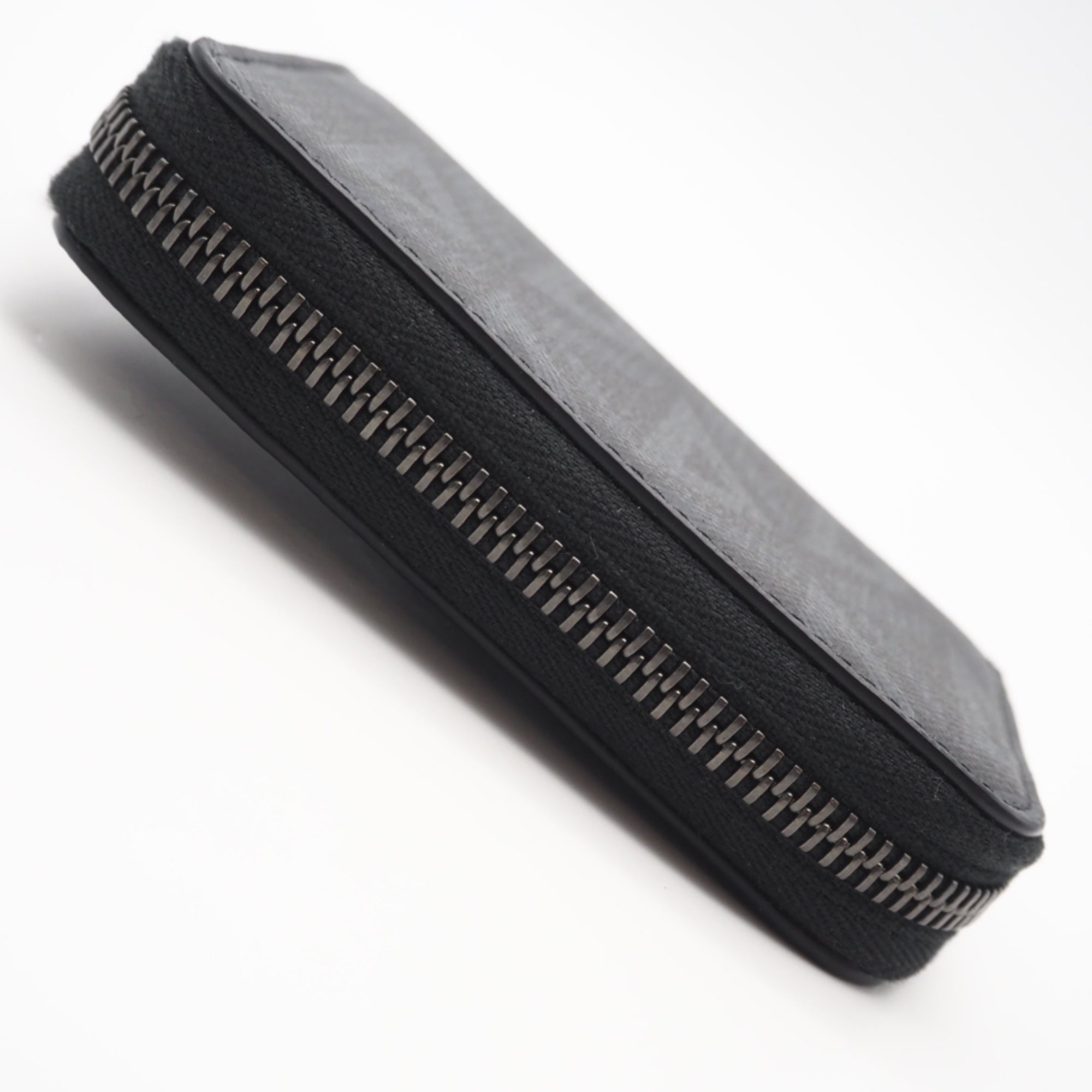 Christian Dior Black Gray Coated Canvas Leather Coin Purse/Coin Case (Pre-Owned)