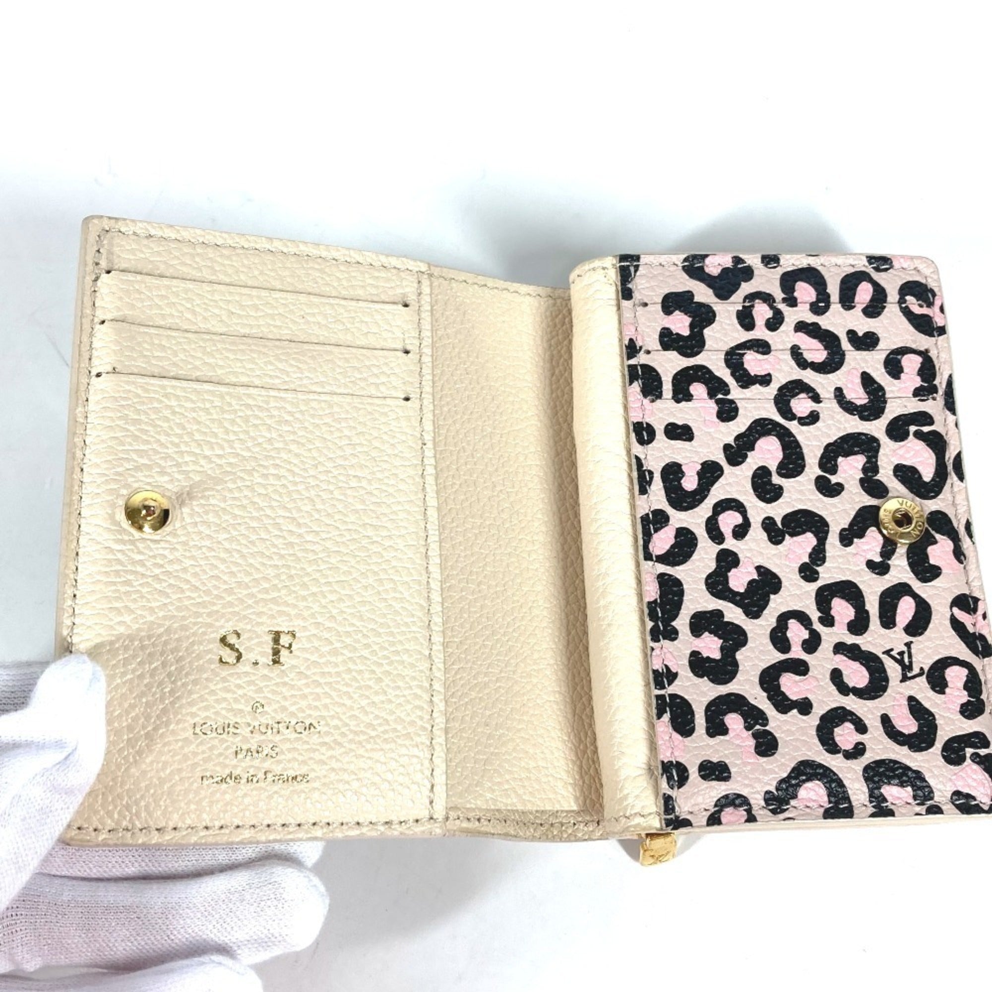 Louis Vuitton Monogram Empreinte Beige Leopard Monogram Empreinte Bill Wallet (Bi-Fold) (Pre-Owned)
