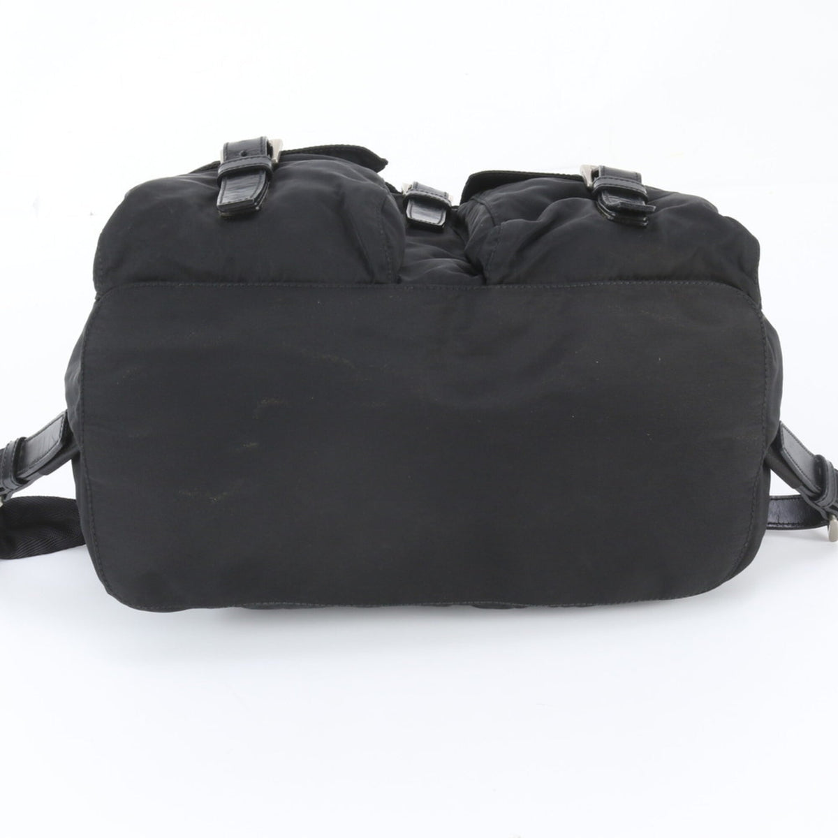 Prada Black Leather Nylon Backpack (Pre-Owned)