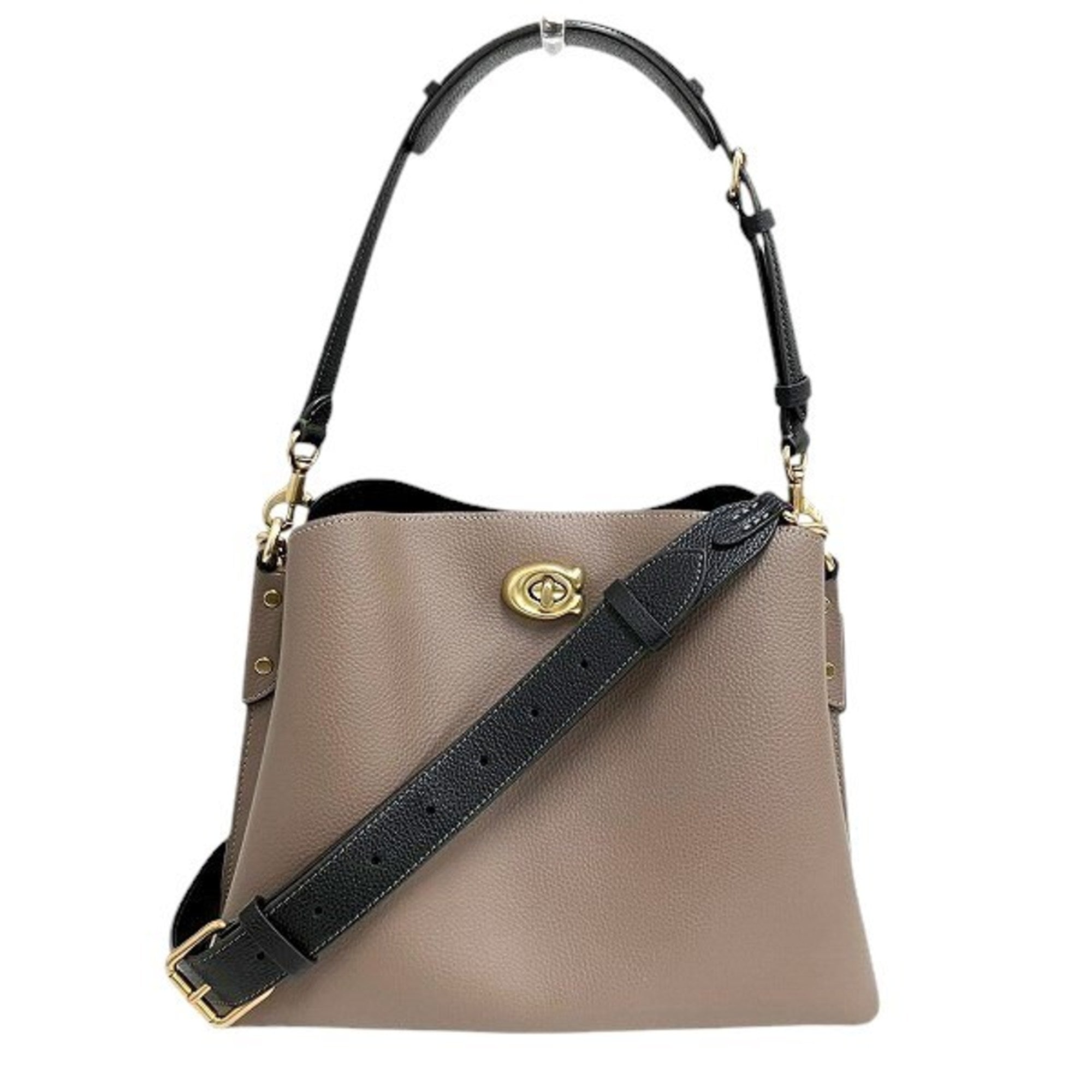 Coach Beige Leather Shoulder Bag (Pre-Owned)