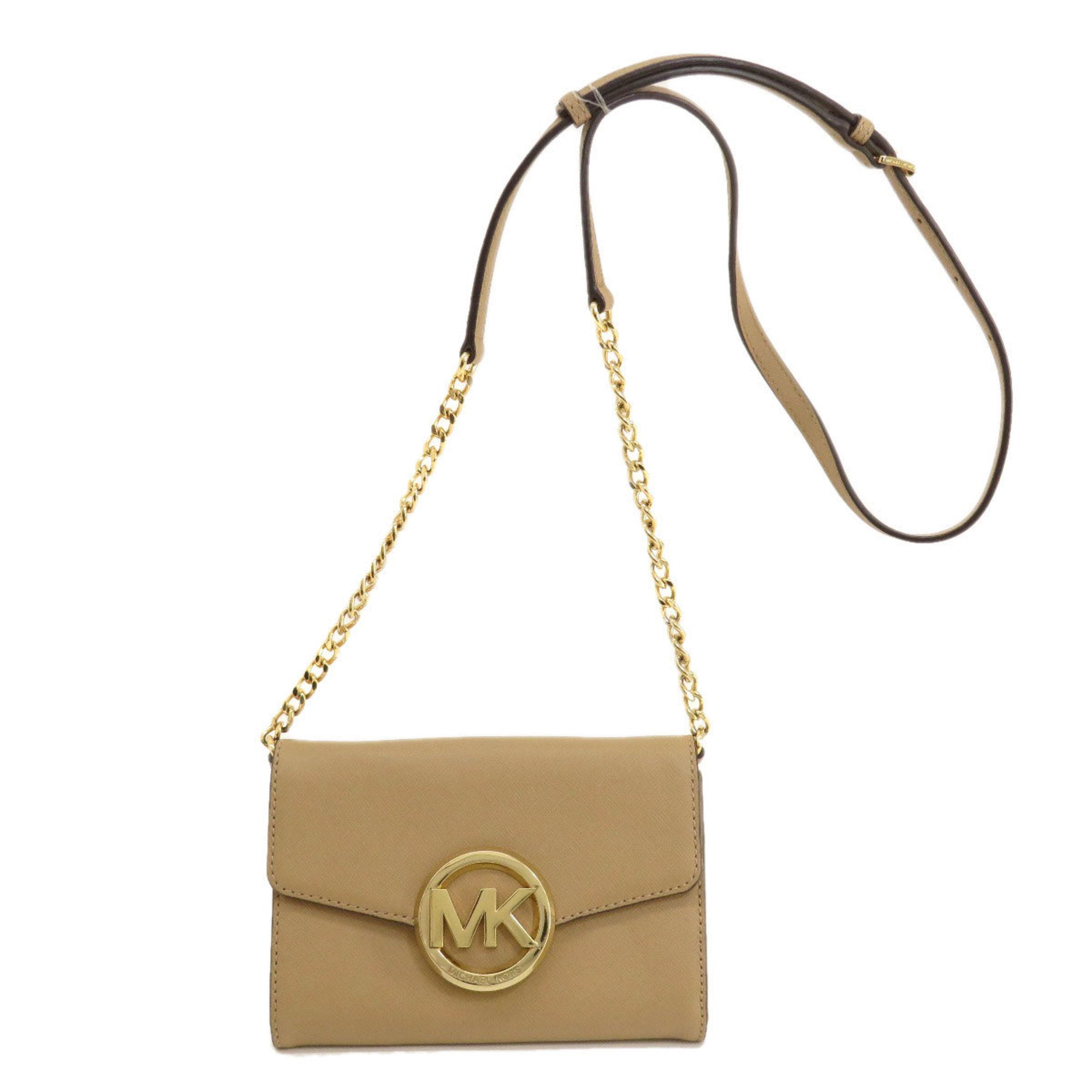 Michael Kors Brown Pvc Chain/Shoulder Wallet (Pre-Owned)