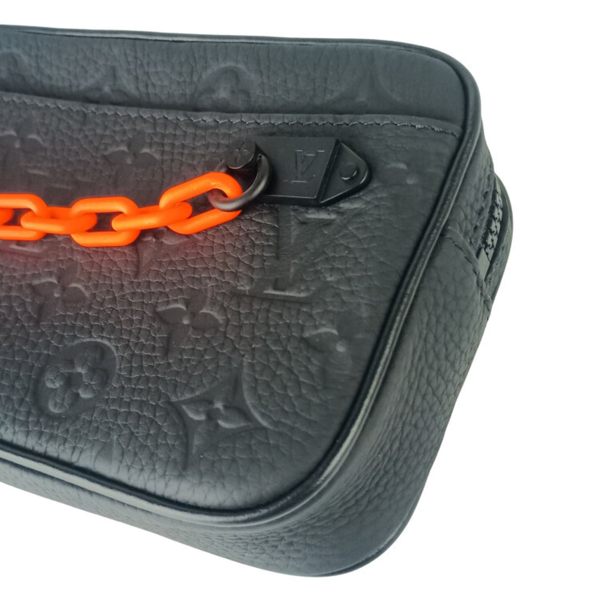 Louis Vuitton Black Orange Leather Sling Bag (Pre-Owned)