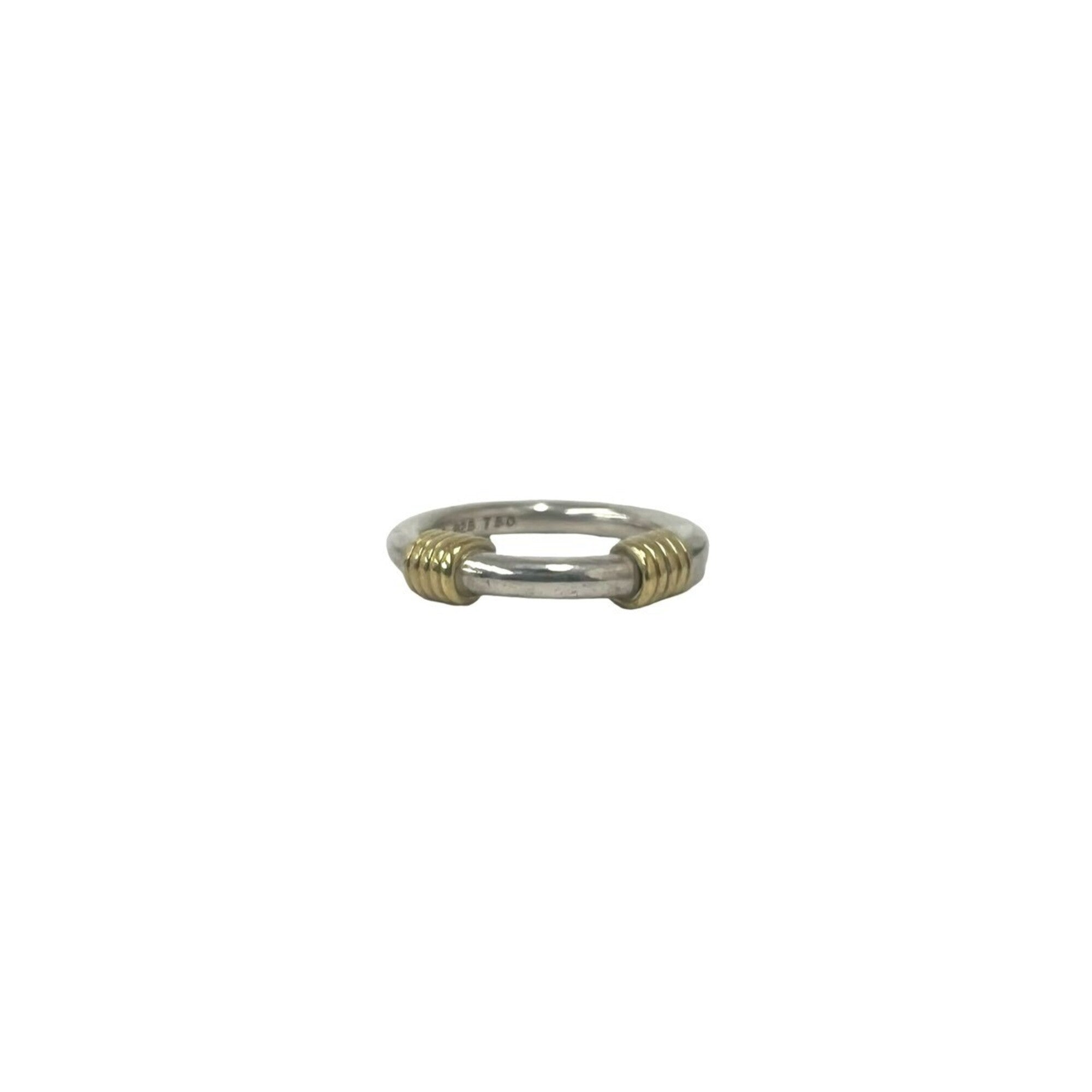 Tiffany Gold Silver Yellow Gold (18K) Silver 925 Band Ring (Pre-Owned)