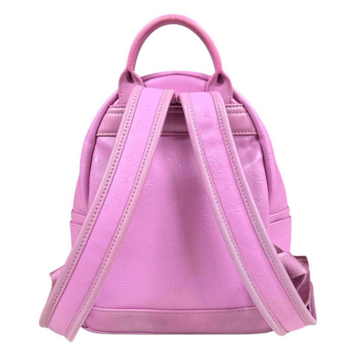Mcm Visetos Brown Pink Coated Canvas Pvc Backpack Pouch (Pre-Owned)