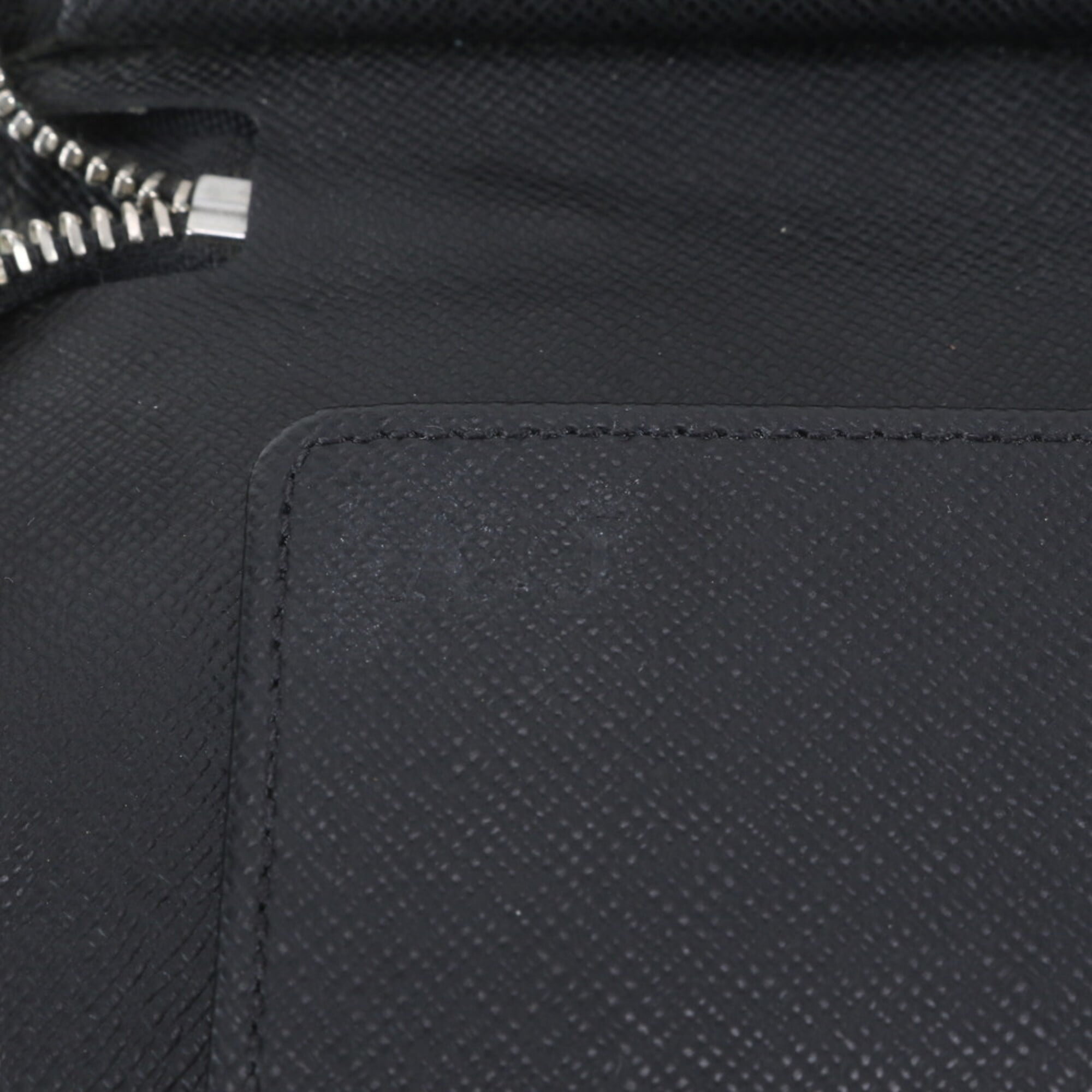 Louis Vuitton Black Leather Coated Canvas Long Wallet (Bi-Fold) (Pre-Owned)