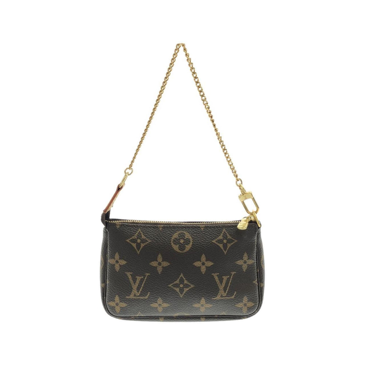 Louis Vuitton Marron Coated Canvas Pochette Pouch (Pre-Owned)