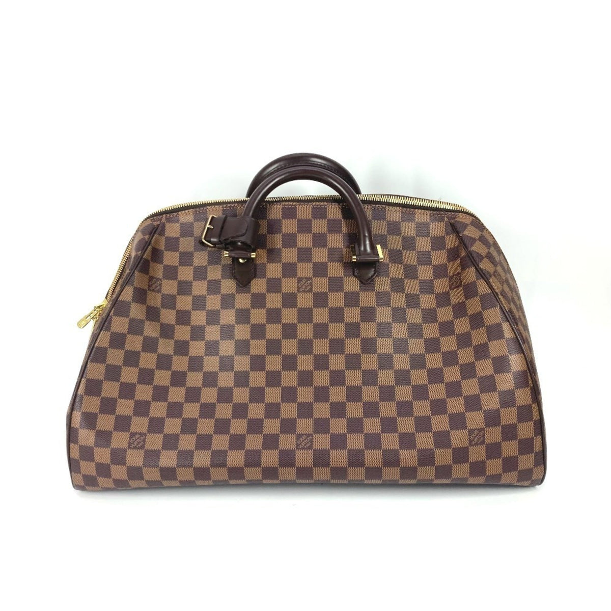 Louis Vuitton Brown Damier Canvas Ebene Damier Canvas Boston Bag (Pre-Owned)