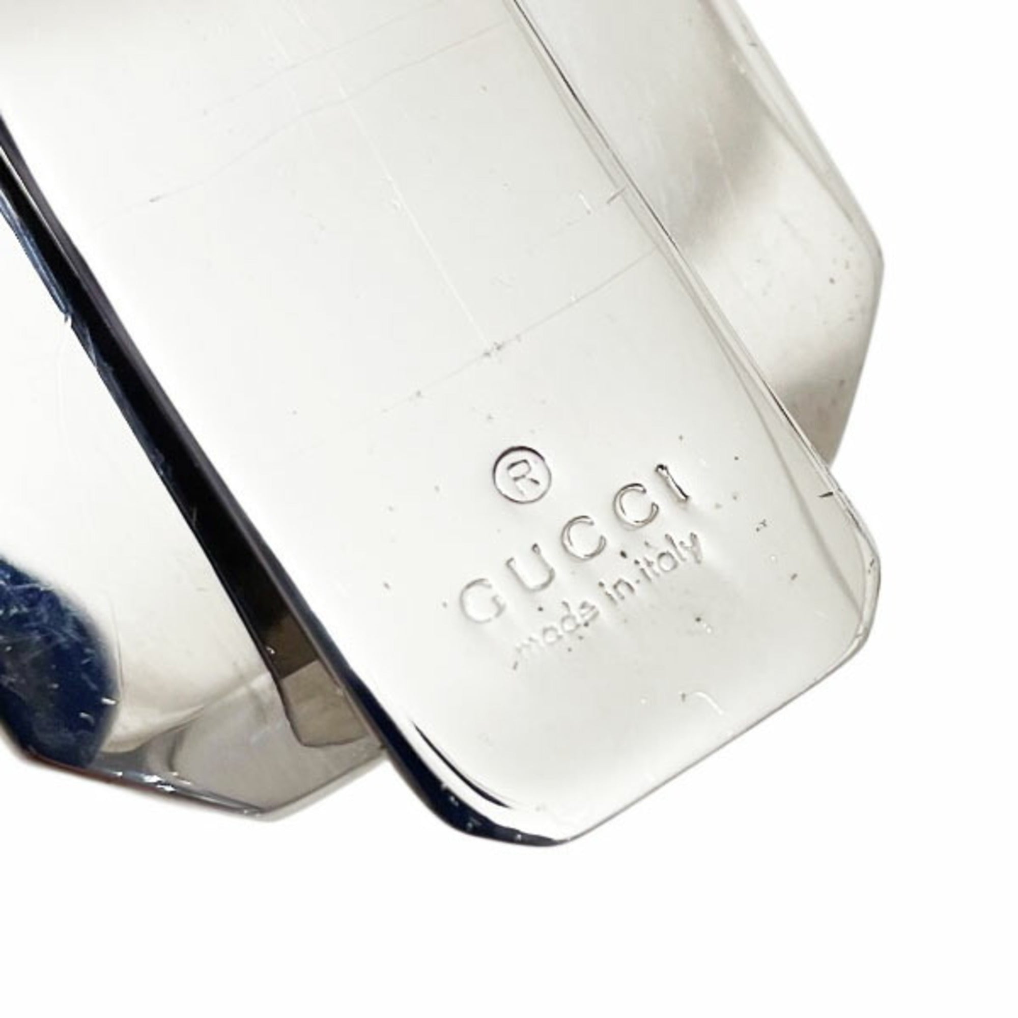 Gucci Guccissima Grayish Silver Leather Money Clip (Pre-Owned)