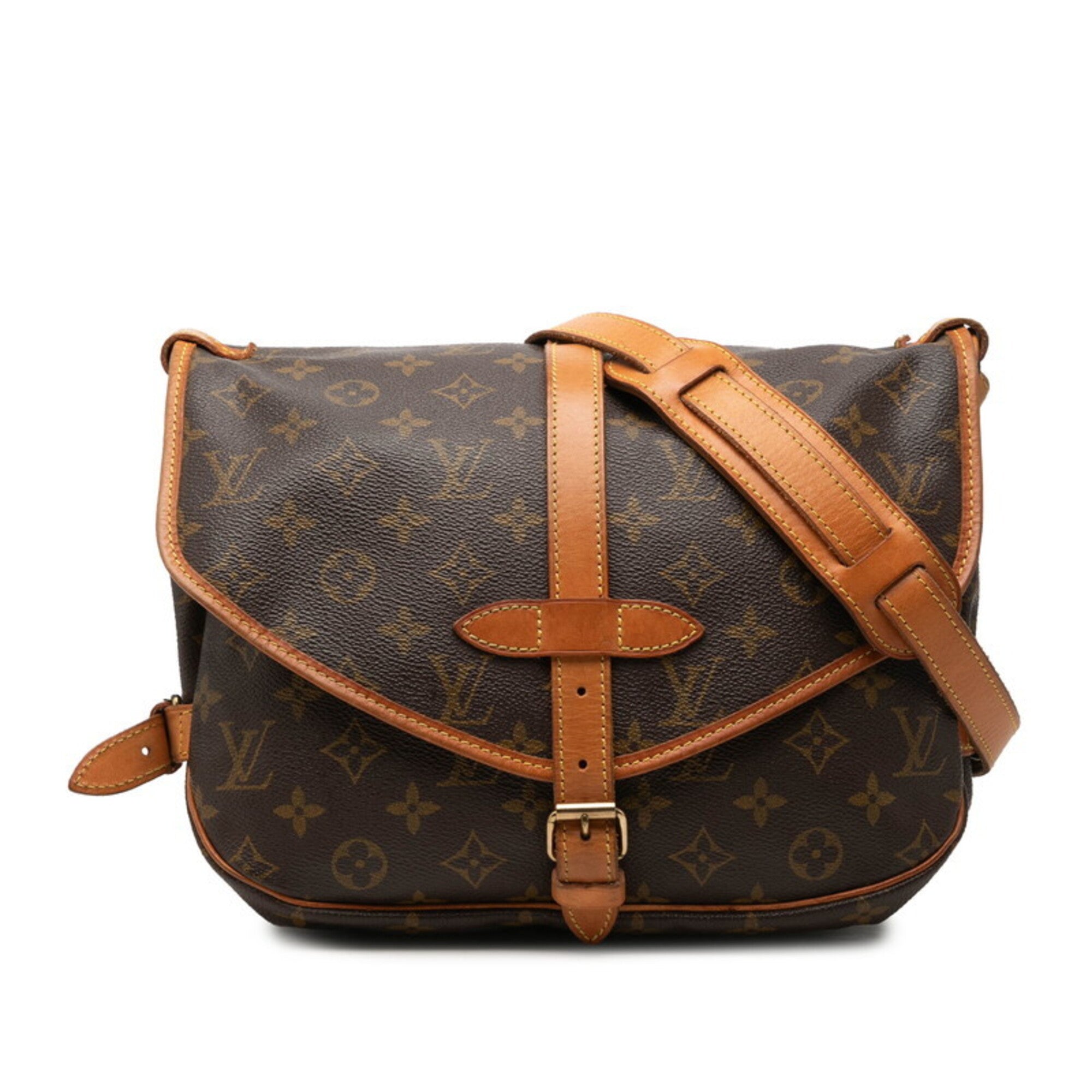 Louis Vuitton Brown Pvc Leather Shoulder Bag (Pre-Owned)