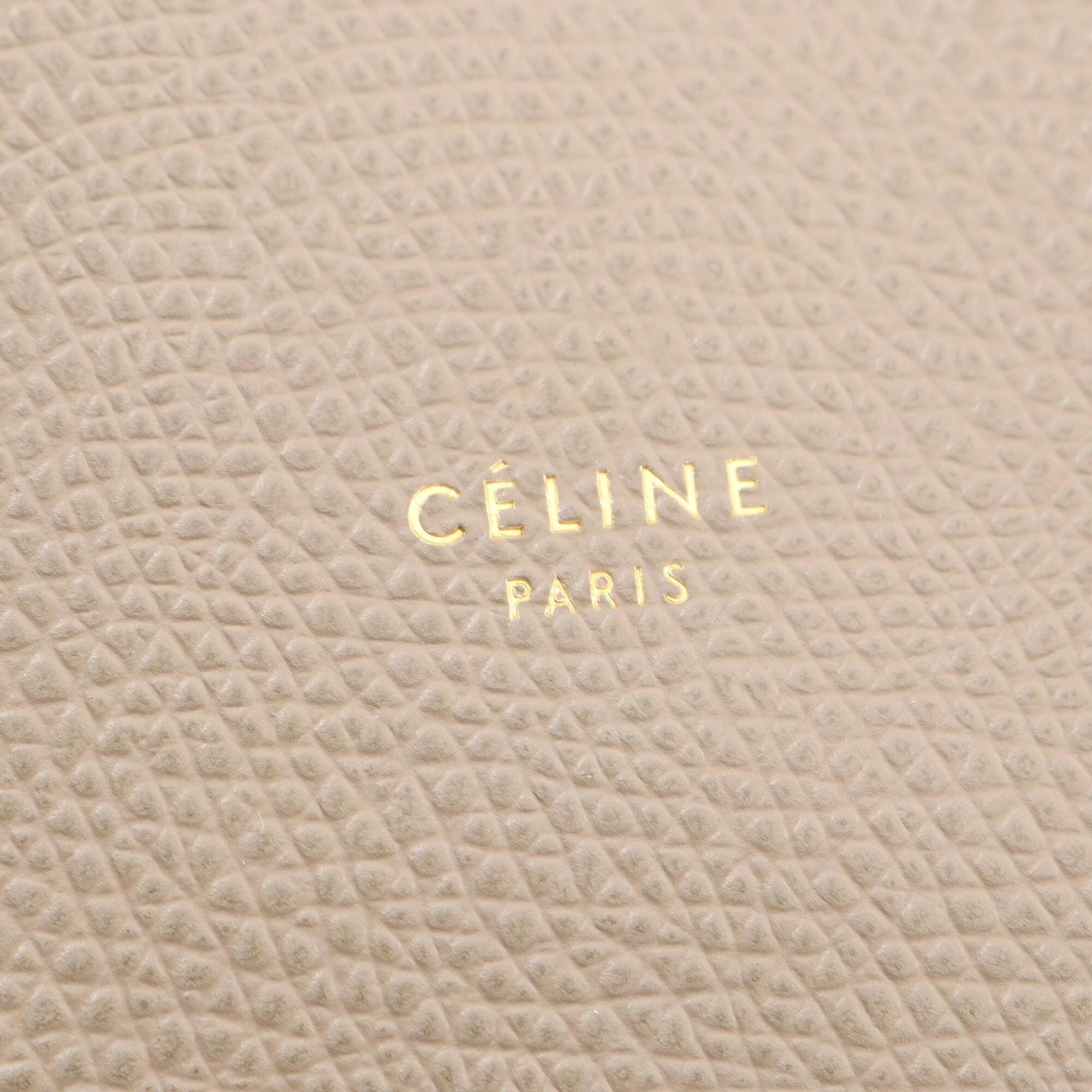 Celine Gray Leather Handbag Tote Bag (Pre-Owned)