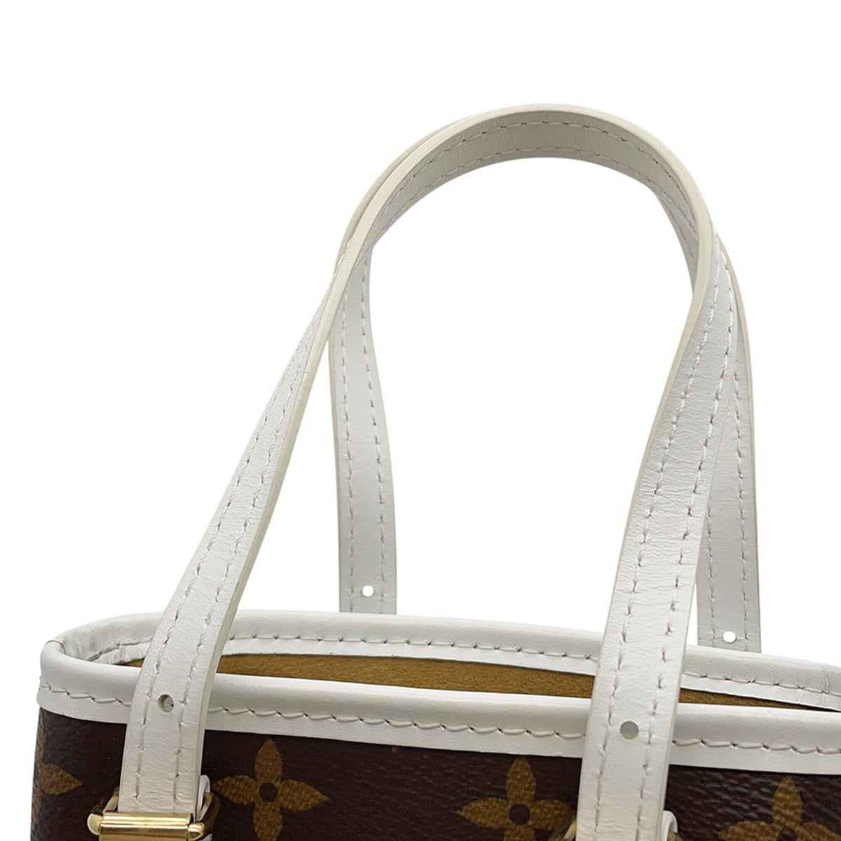 Louis Vuitton Monogram Blanc Brown Monogram Handbag Shoulder Bag (Pre-Owned)