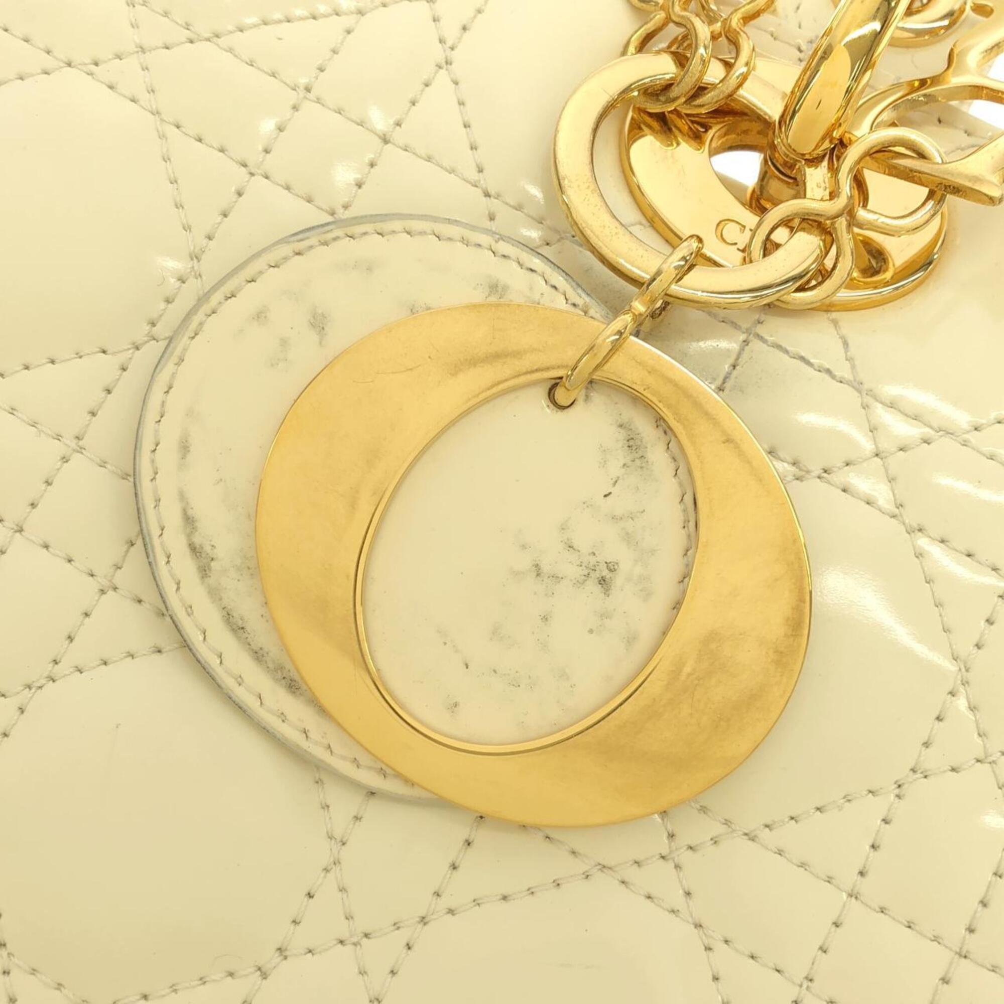 Christian Dior Lady Dior Gold Leather Handbag (Pre-Owned)