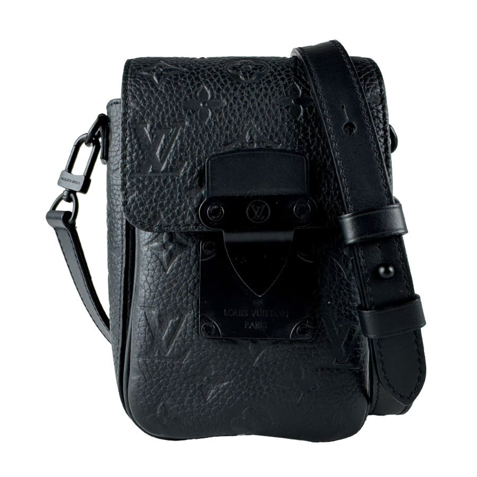 Louis Vuitton Black Leather Shoulder Bag (Pre-Owned)