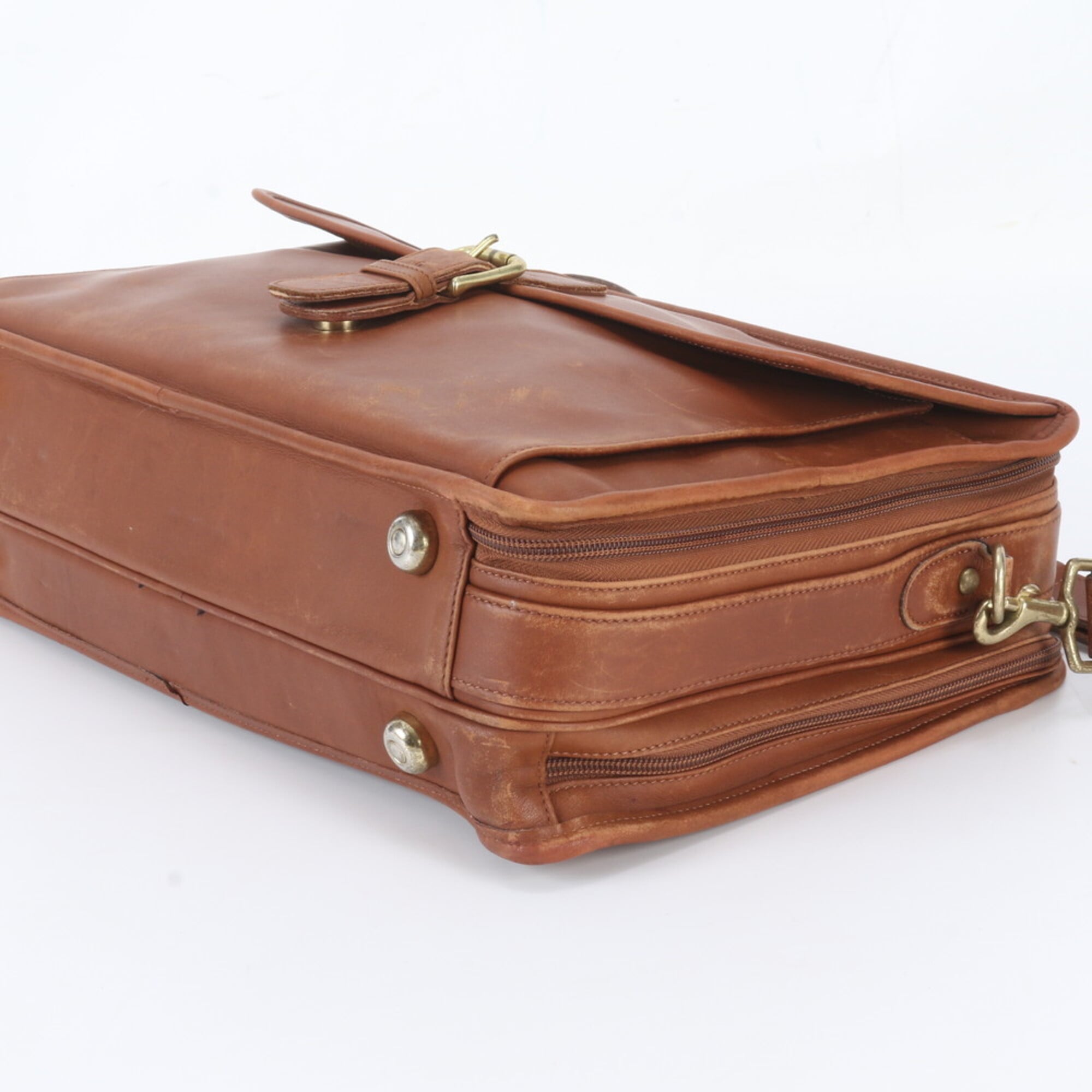 Coach Camel Leather Briefcase (Pre-Owned)