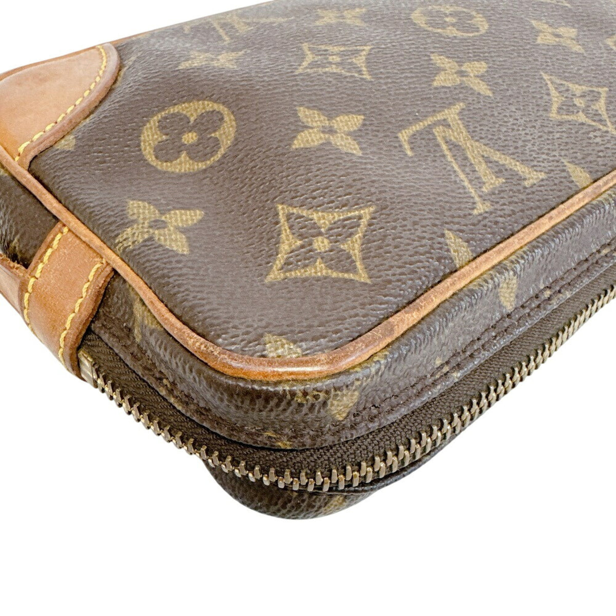 Louis Vuitton Brown Leather Clutch Bag Pouch (Pre-Owned)