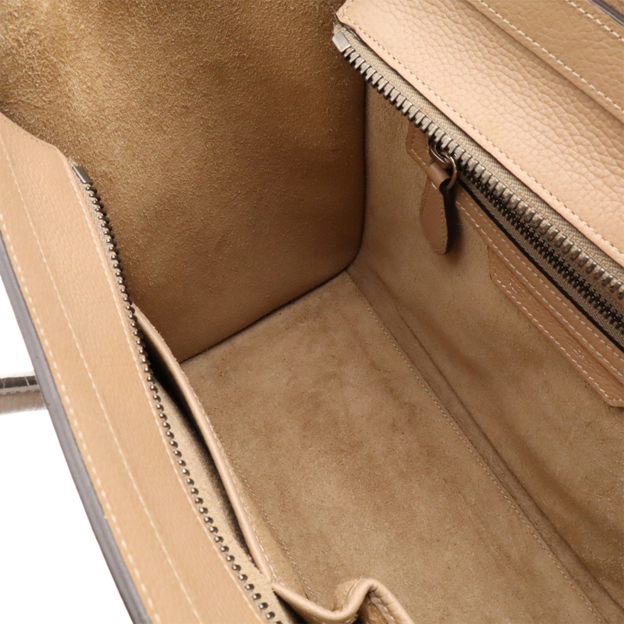 Celine Beige Leather Handbag Tote Bag (Pre-Owned)