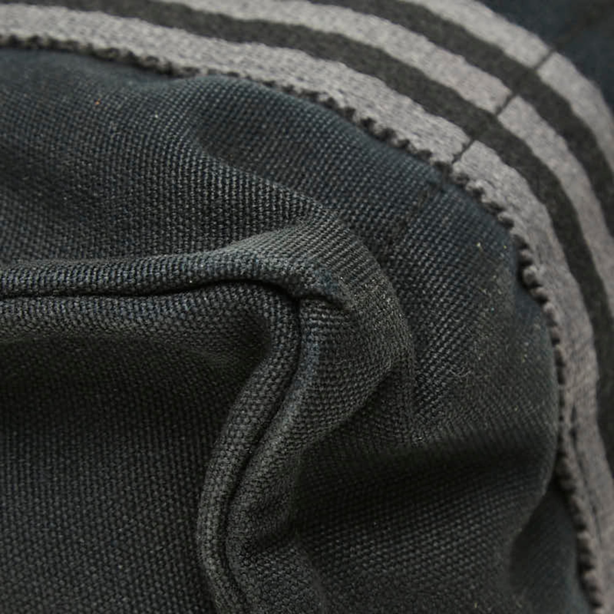 Hermes Black Gray Canvas Shoulder Bag (Pre-Owned)