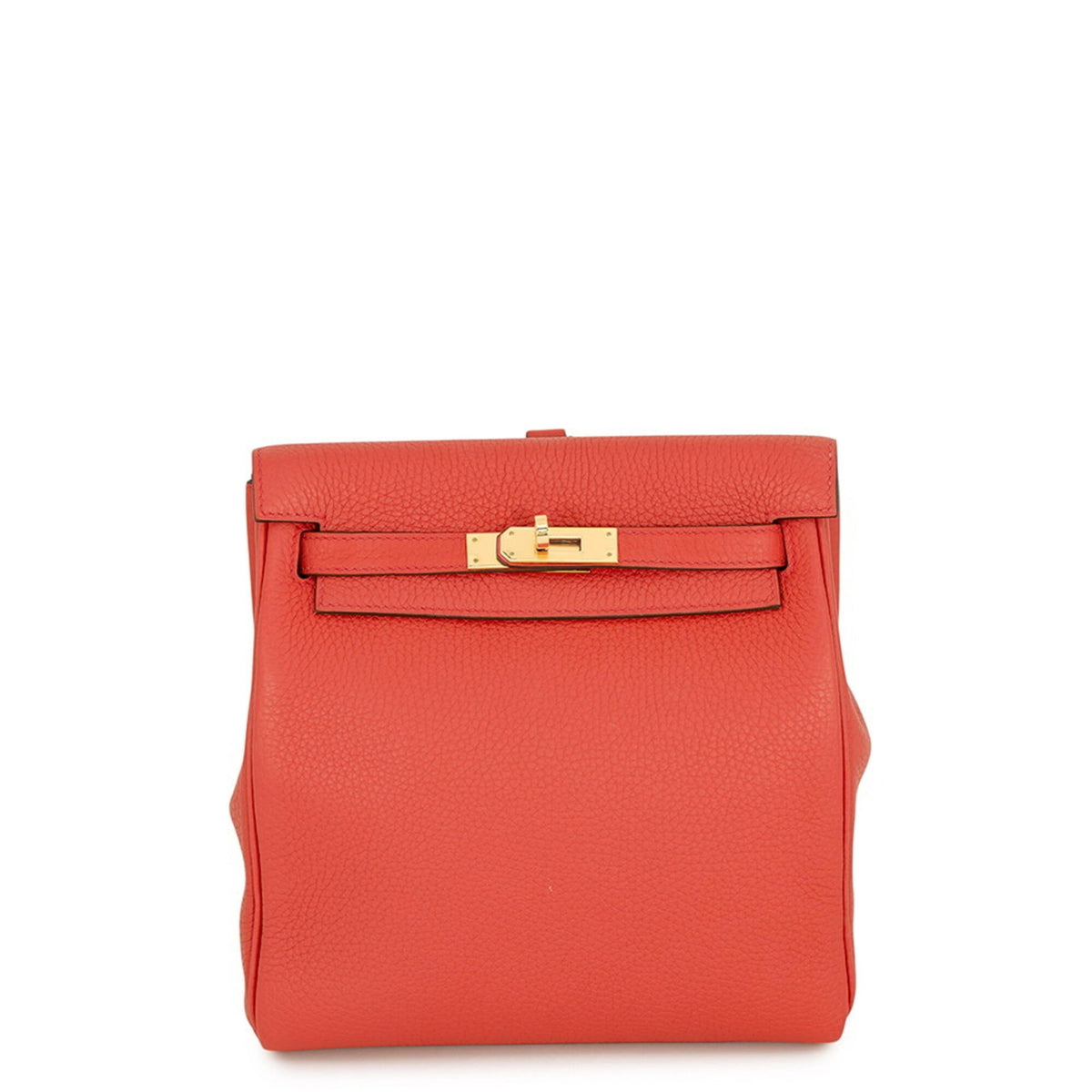 Hermes Red Color Togo Leather Backpack (Pre-Owned)