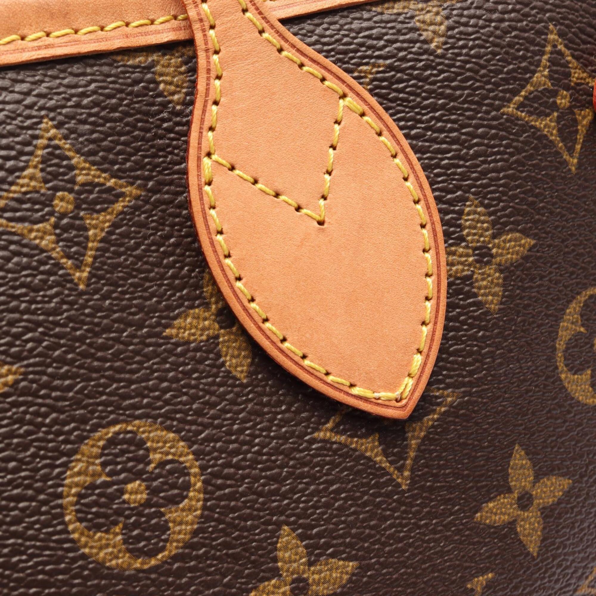Louis Vuitton Brown Coated Canvas Leather Handbag Tote Bag (Pre-Owned)