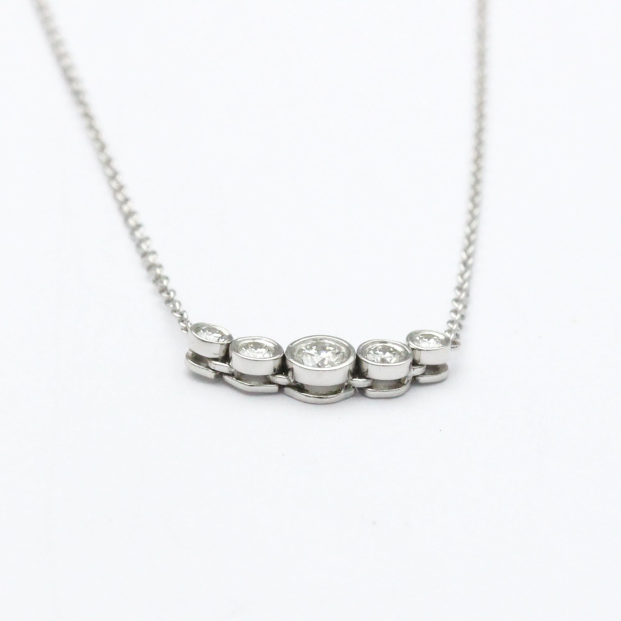 Tiffany & Co. Jazz Graduated Pendant Necklace Platinum And Diamonds Silver Platinum Necklace Jewelry (Pre-Owned)