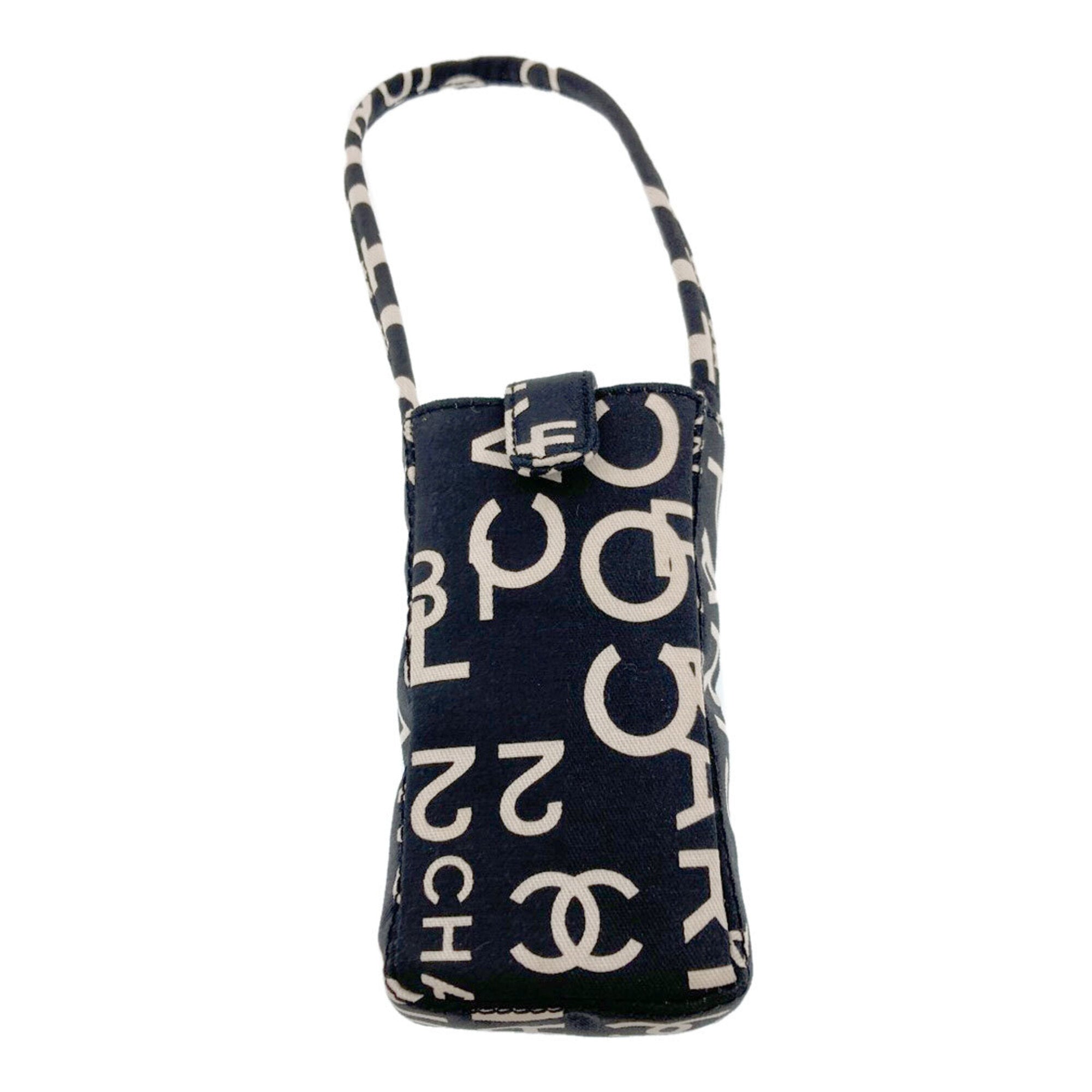 Chanel Black White Canvas Pouch Tote Bag (Pre-Owned)