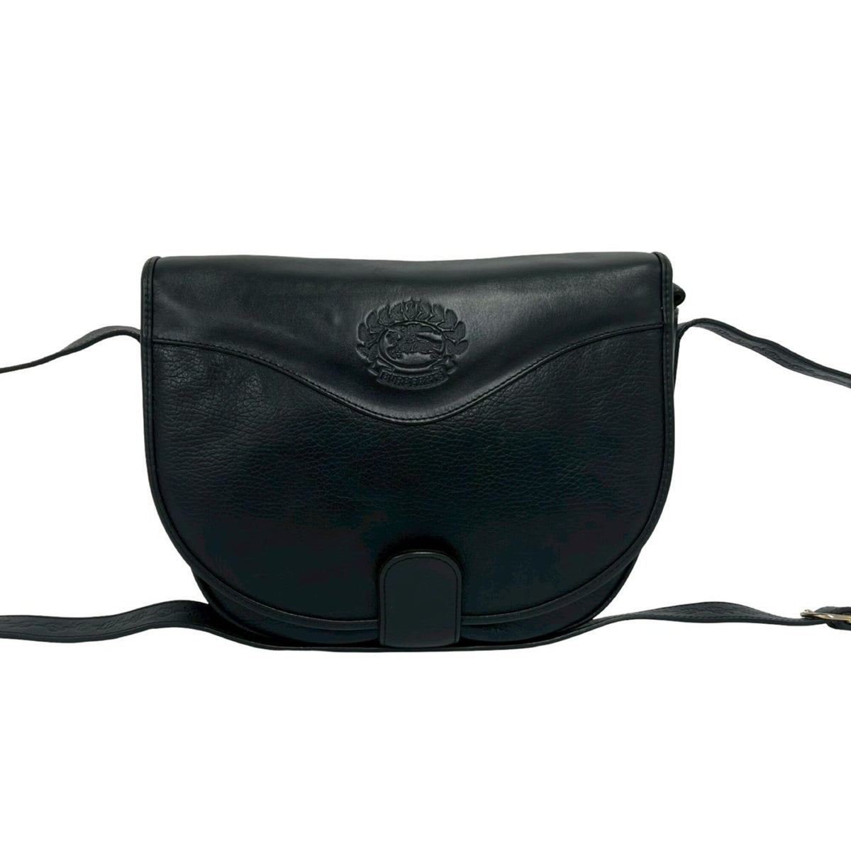 Burberry Black Leather Shoulder Bag (Pre-Owned)