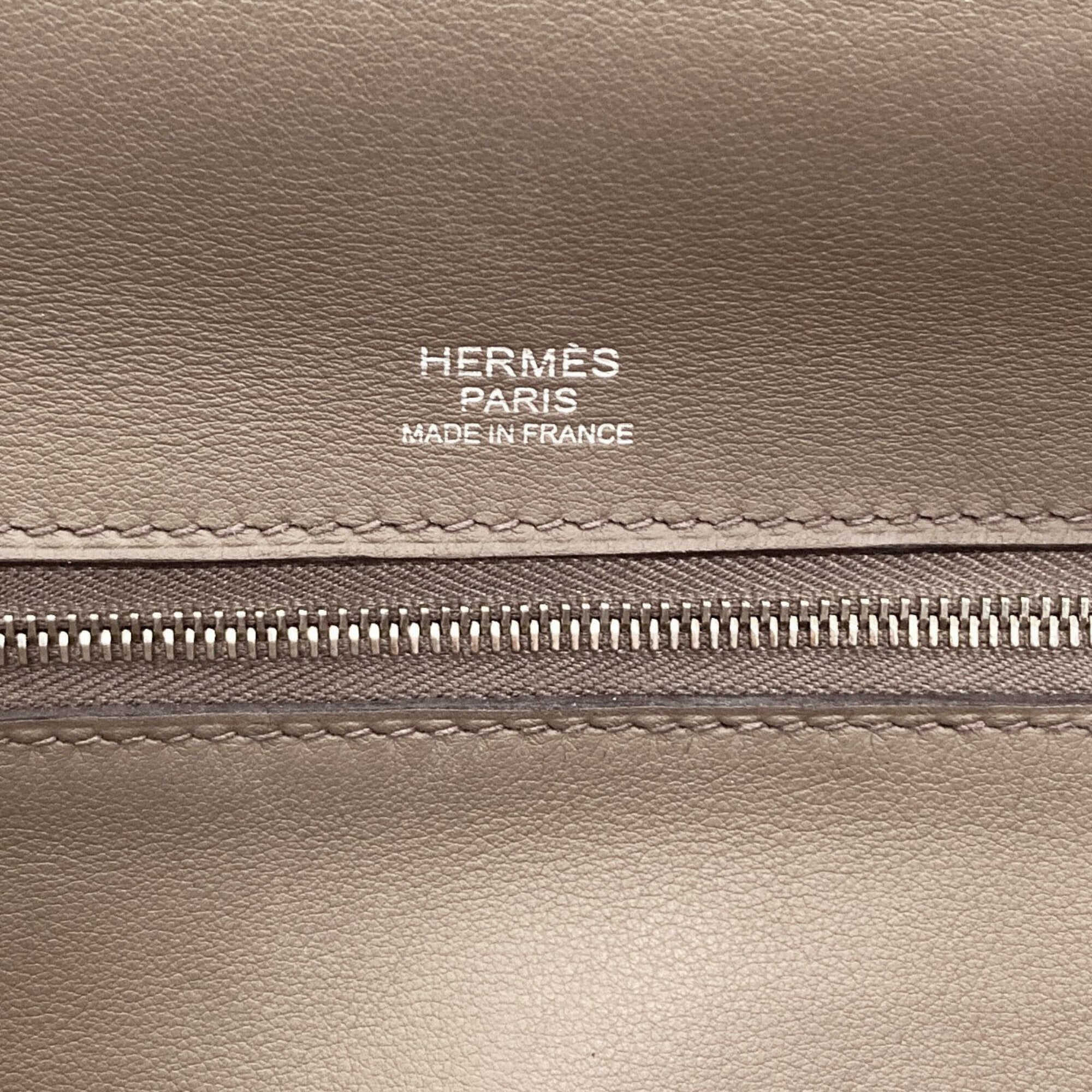 Hermes Etain Togo Leather Handbag (Pre-Owned)