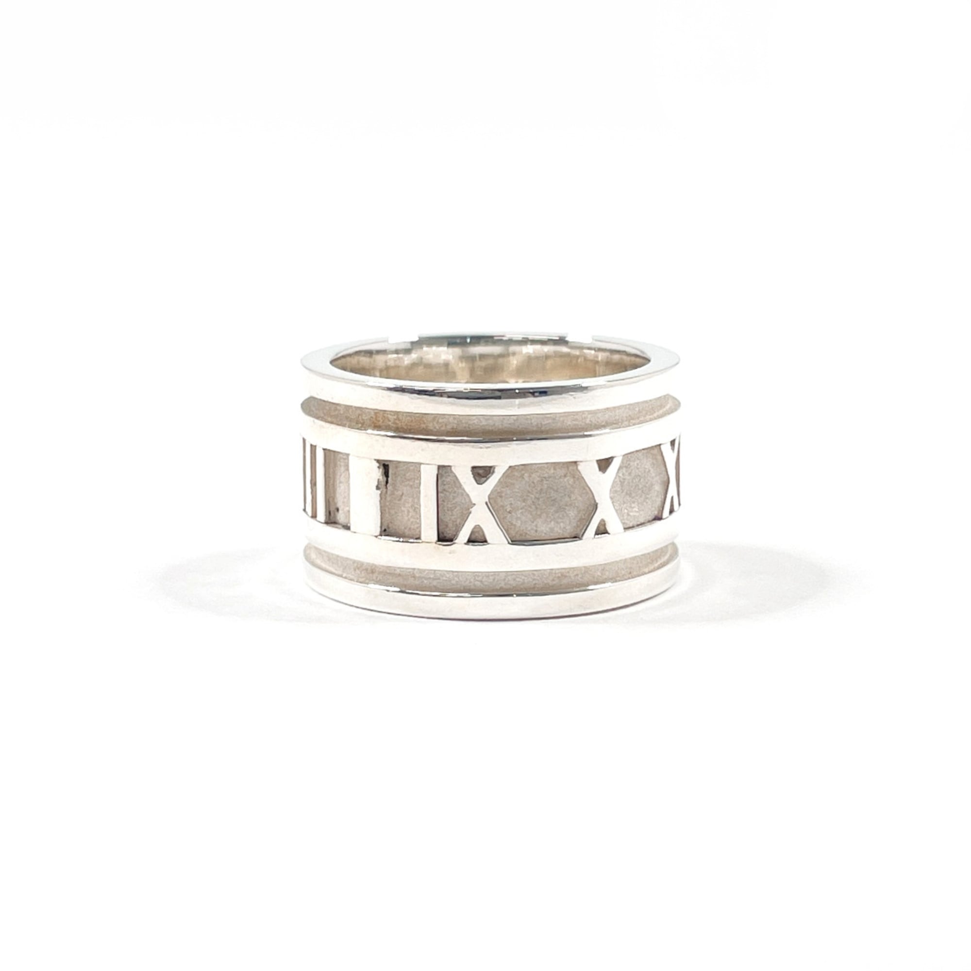 Tiffany Atlas Silver Silver 925 Band Ring (Pre-Owned)