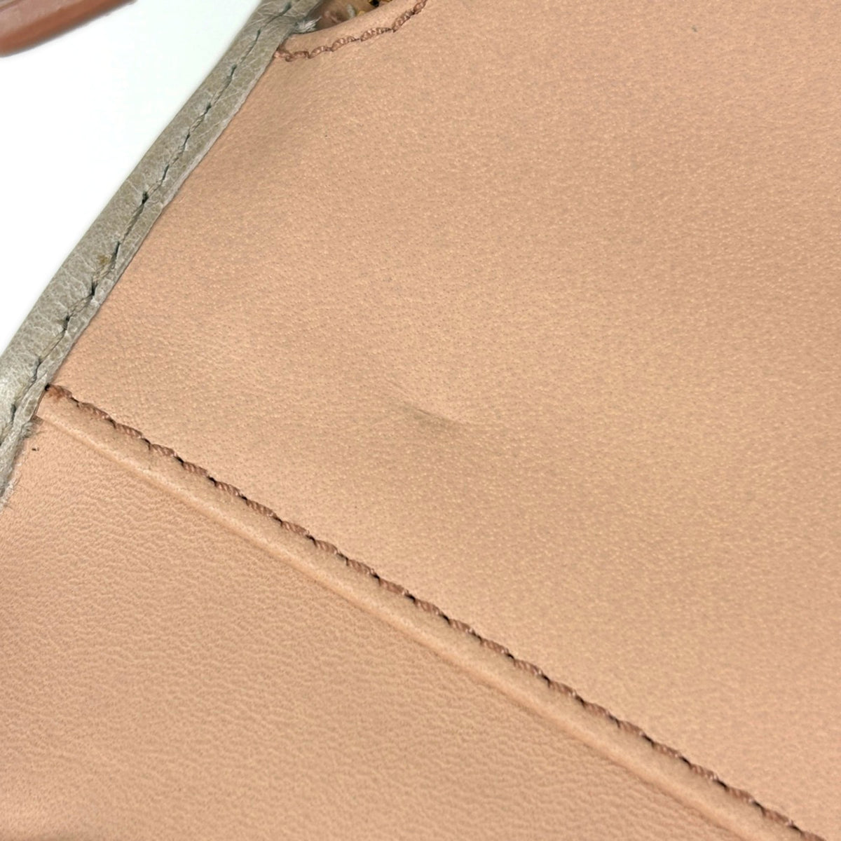 Prada Grayish Leather Long Wallet (Bi-Fold) (Pre-Owned)