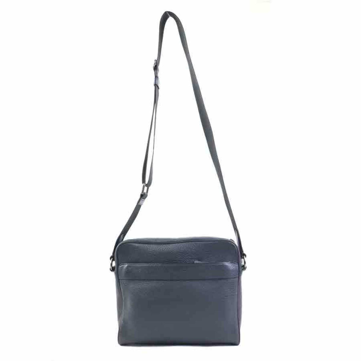 Coach Charcoal Gray Leather Shoulder Bag (Pre-Owned)