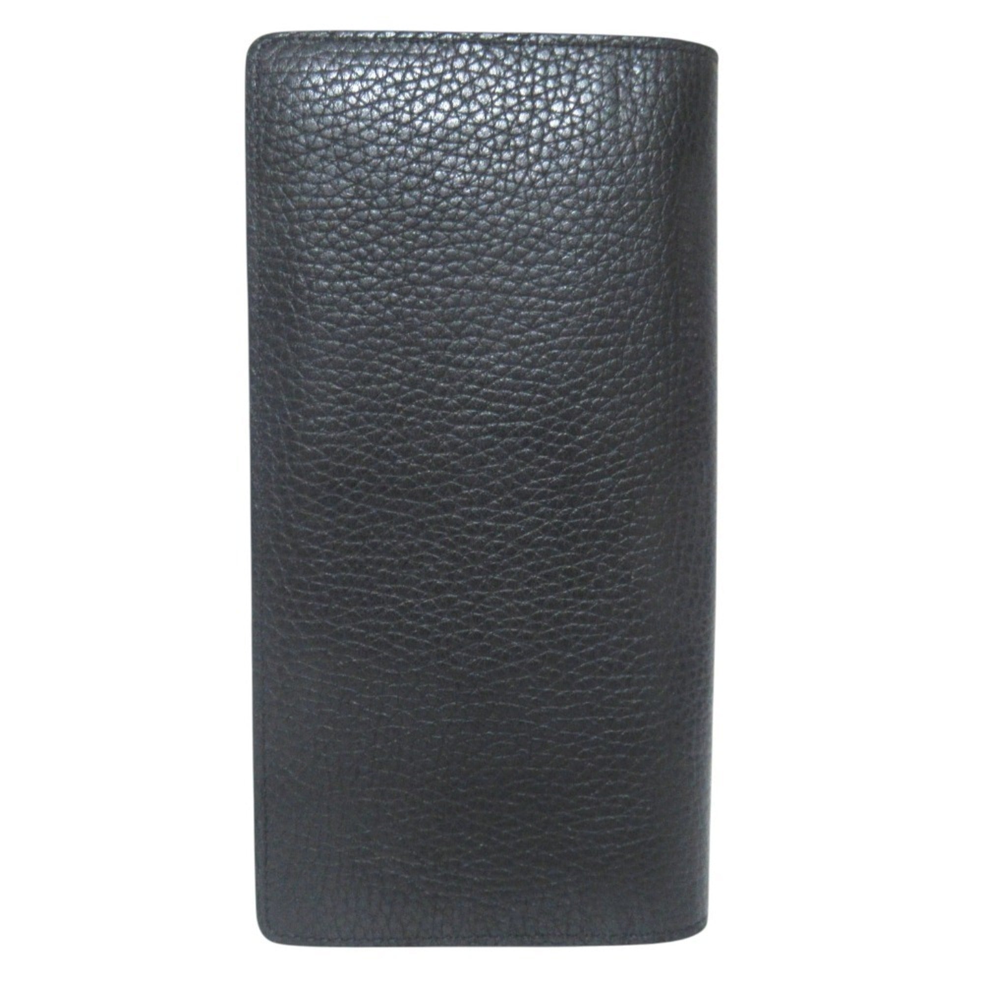 Louis Vuitton Black Leather Long Wallet (Bi-Fold) (Pre-Owned)