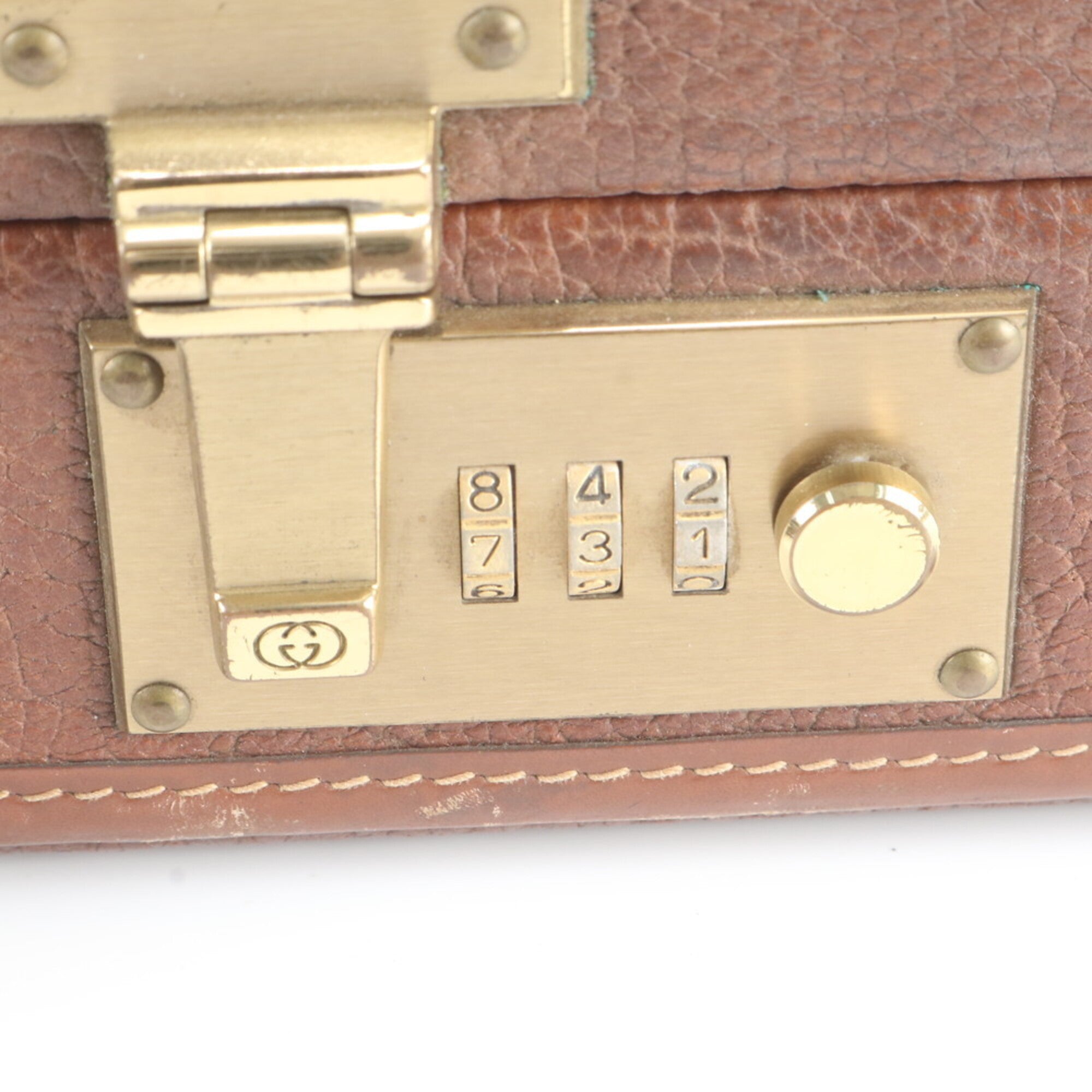 Gucci Brown Leather Attaché Case (Pre-Owned)