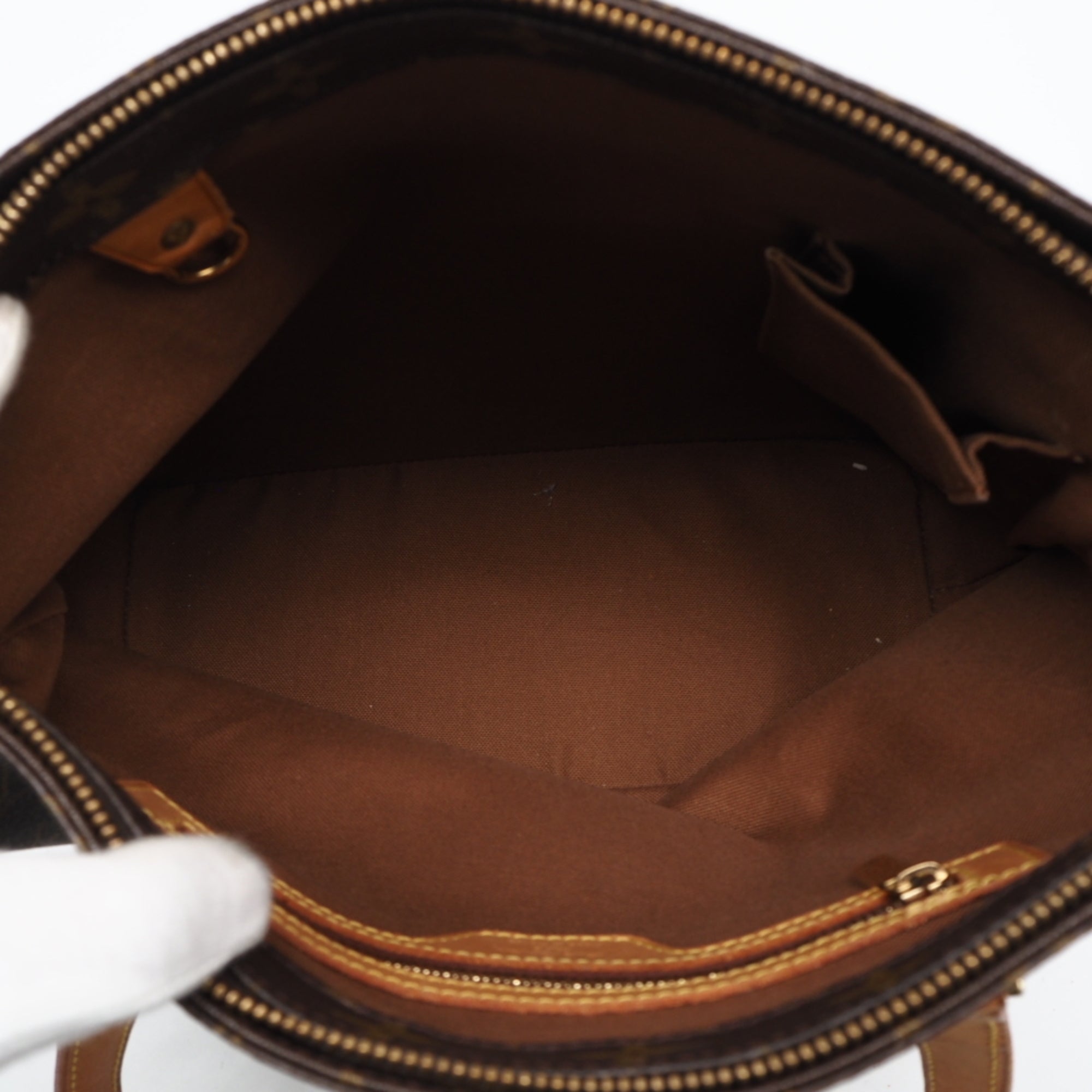 Louis Vuitton Monogram Brown Coated Canvas Leather Handbag (Pre-Owned)