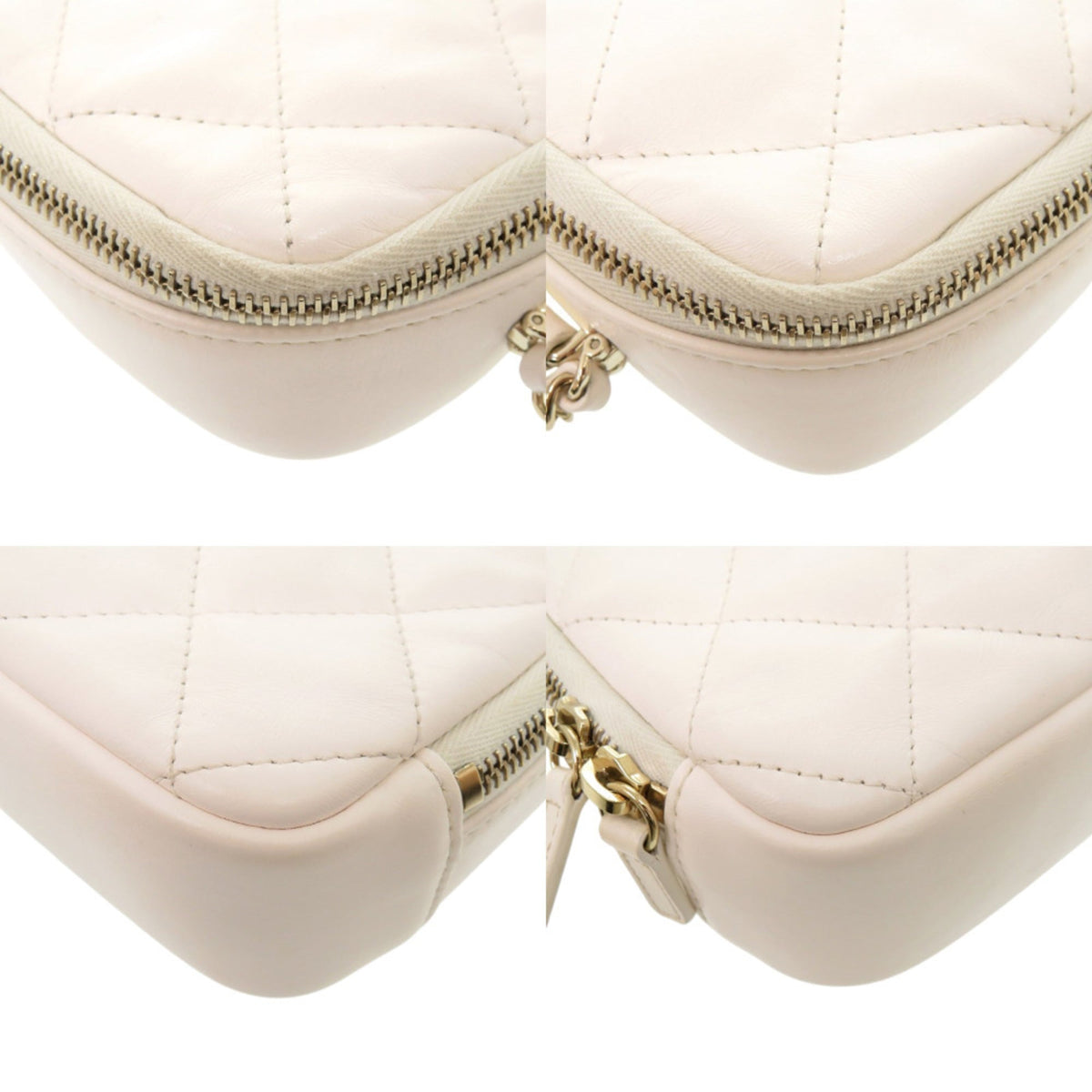 Chanel White Leather Shoulder Bag (Pre-Owned)