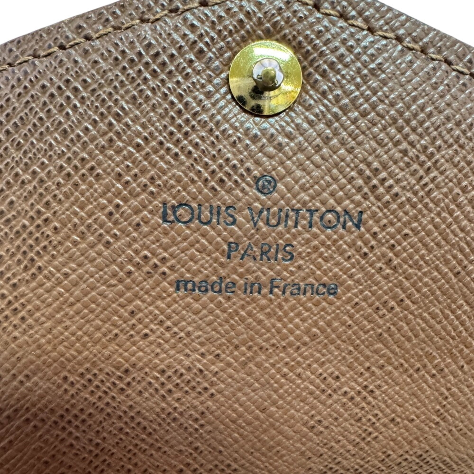 Louis Vuitton Monogram Brown Leather Long Wallet (Bi-Fold) (Pre-Owned)
