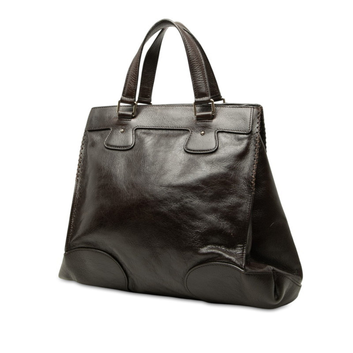 Celine Brown Leather Handbag Shoulder Bag (Pre-Owned)