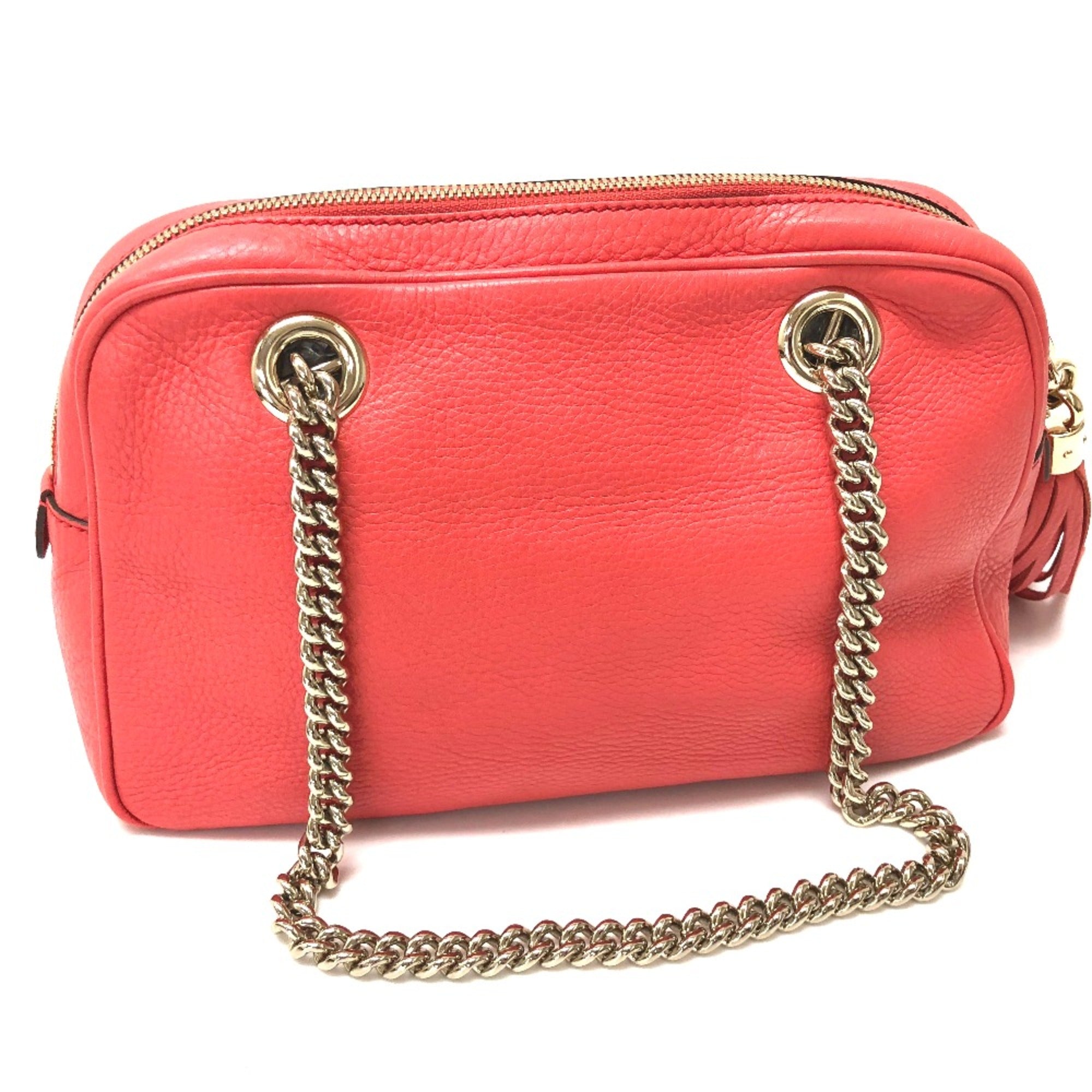 Gucci Pink Leather Shoulder Bag (Pre-Owned)