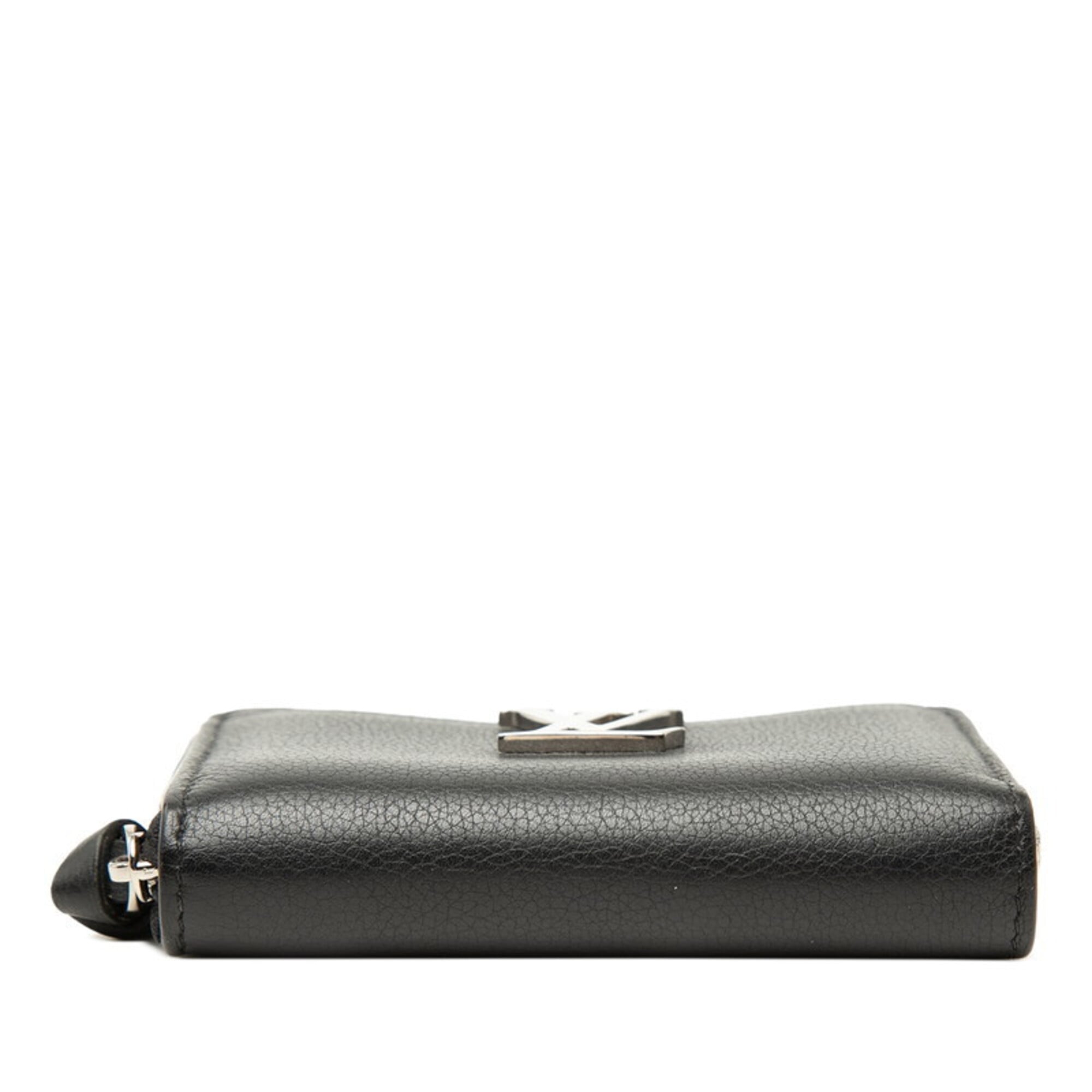 Louis Vuitton Black Noir Leather Coin Purse/Coin Case (Pre-Owned)