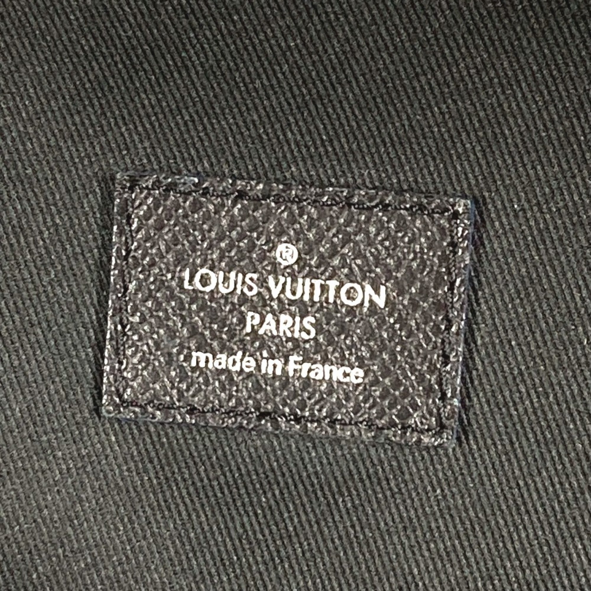 Louis Vuitton Ardoise Bicolor Black Blue Taiga Leather Backpack (Pre-Owned)