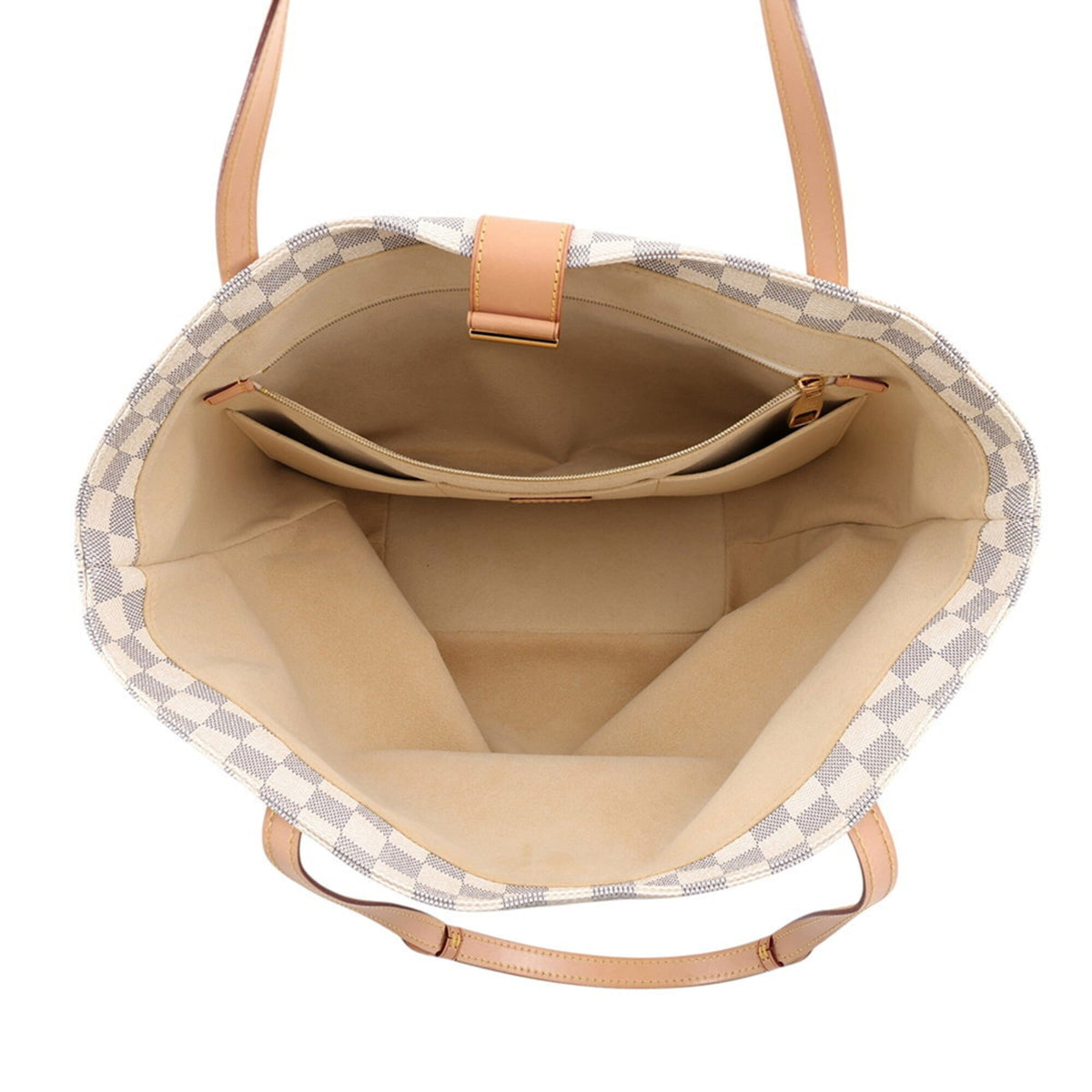 Louis Vuitton Beige Damier Azur Handbag Shoulder Bag (Pre-Owned)