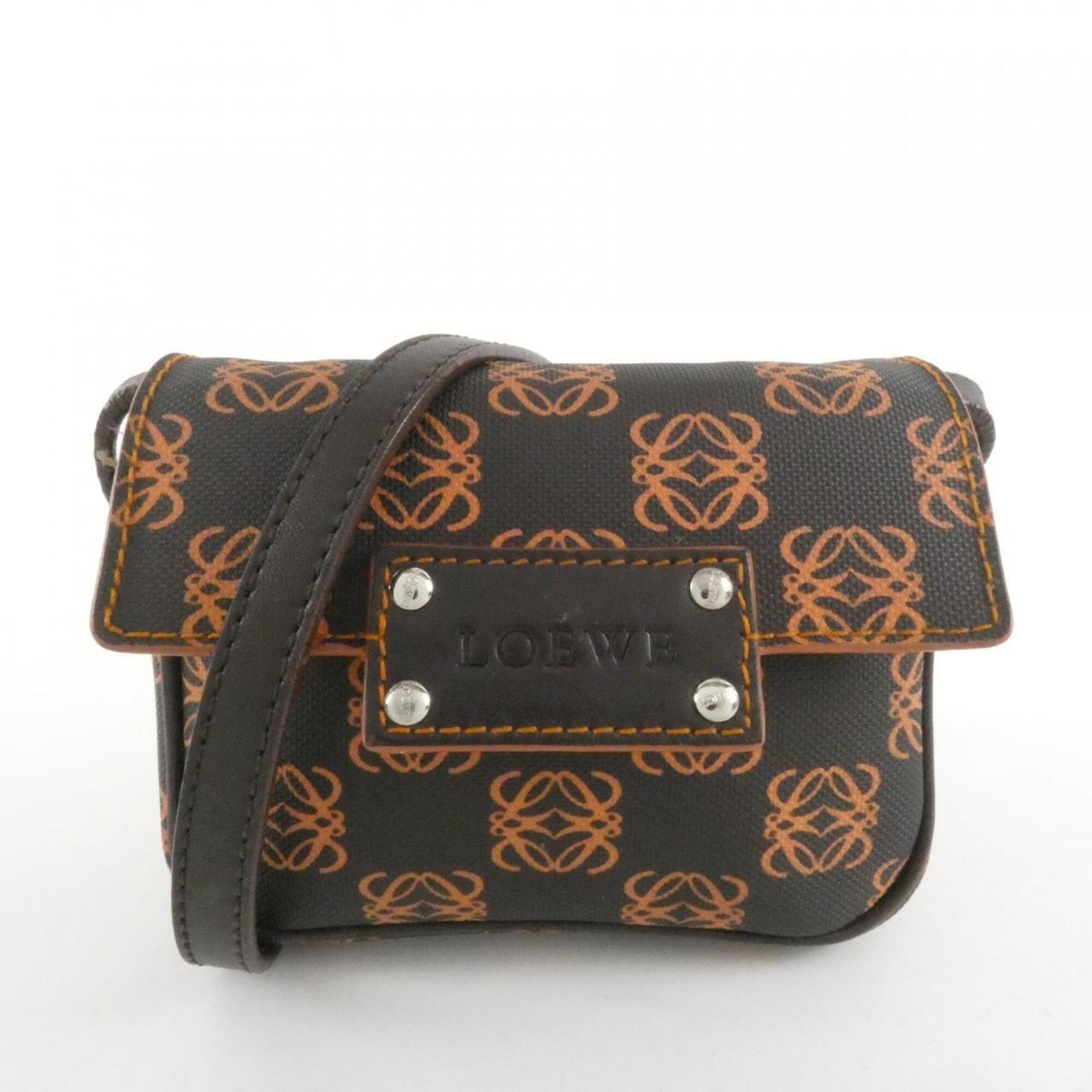 Loewe Brown Orange Pvc Shoulder Bag (Pre-Owned)