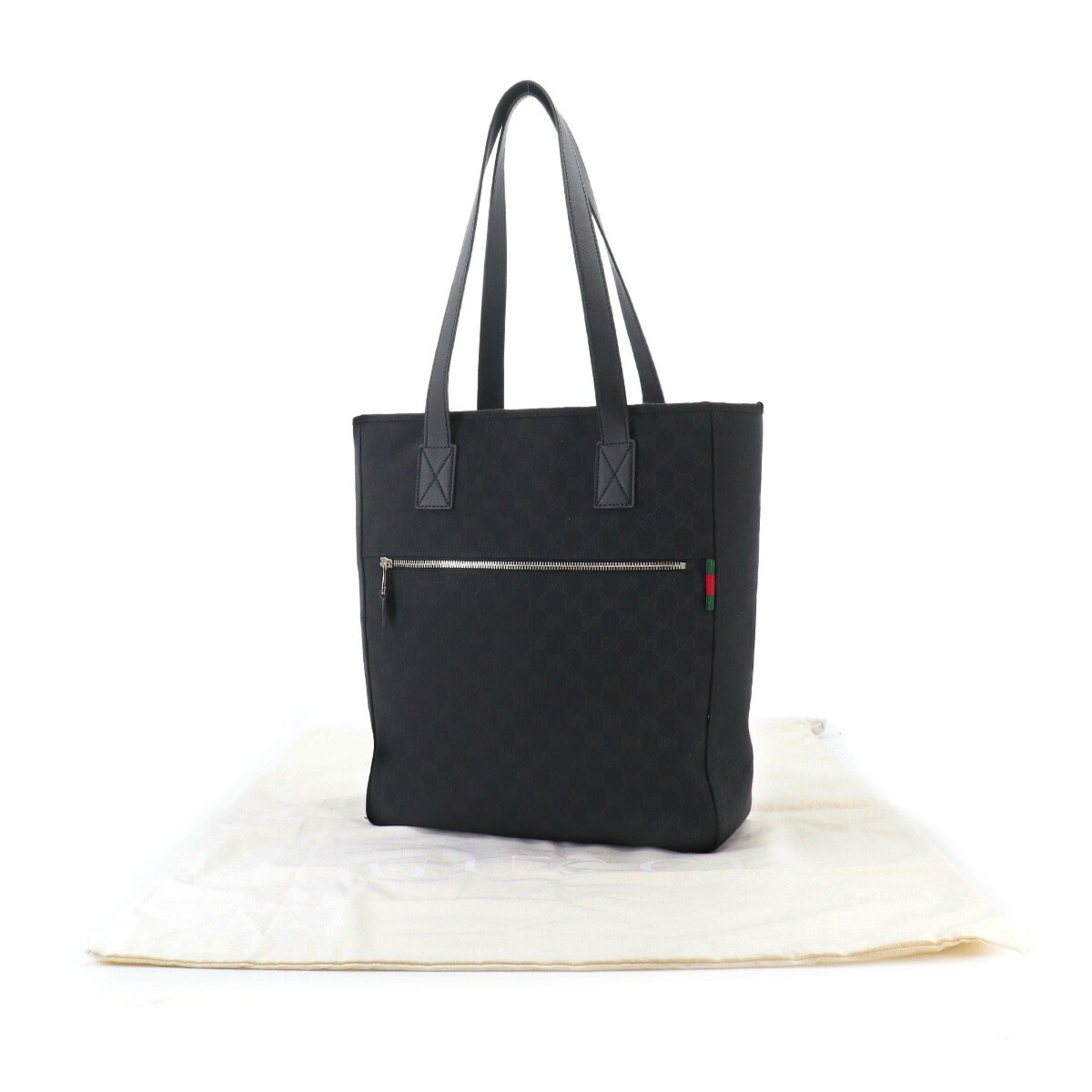 Gucci Gg Canvas Black Gg Canvas Handbag Tote Bag (Pre-Owned)