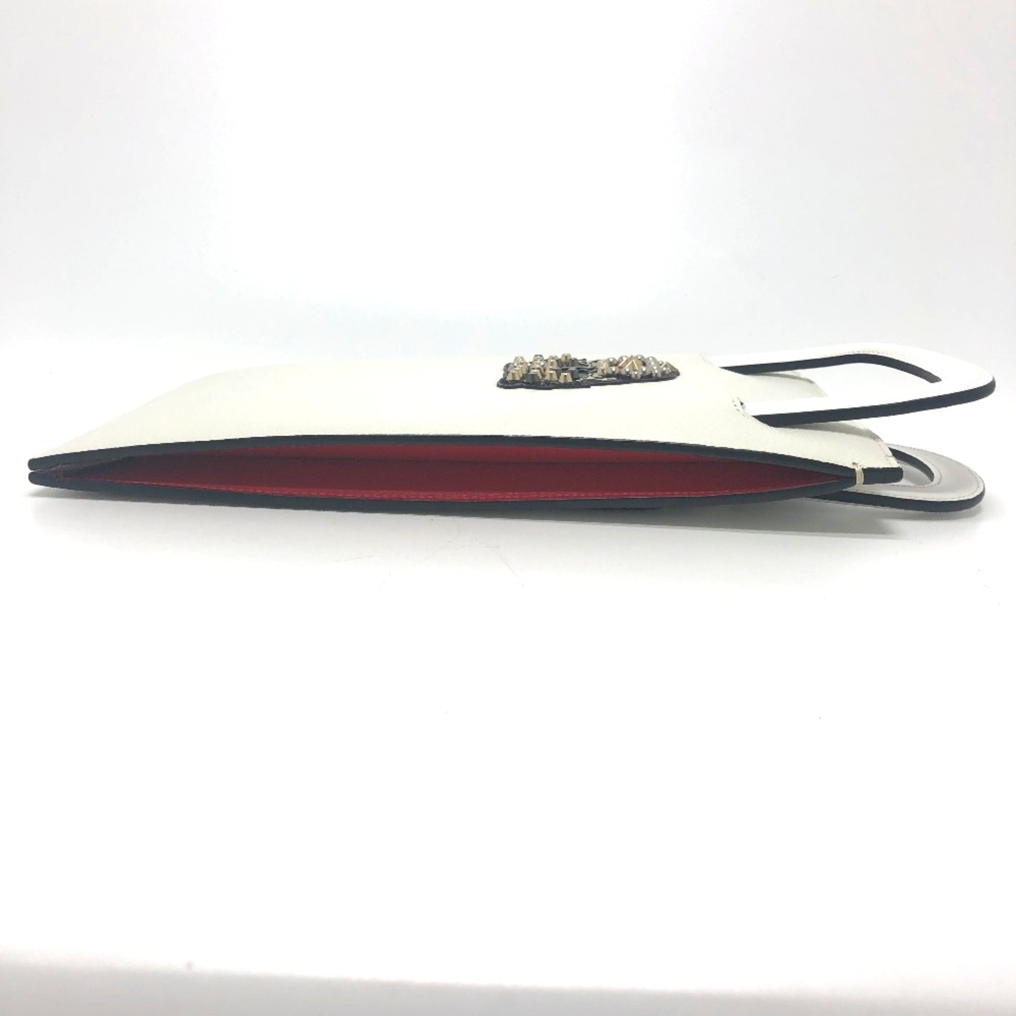 Christian Louboutin White Leather Tote Bag (Pre-Owned)