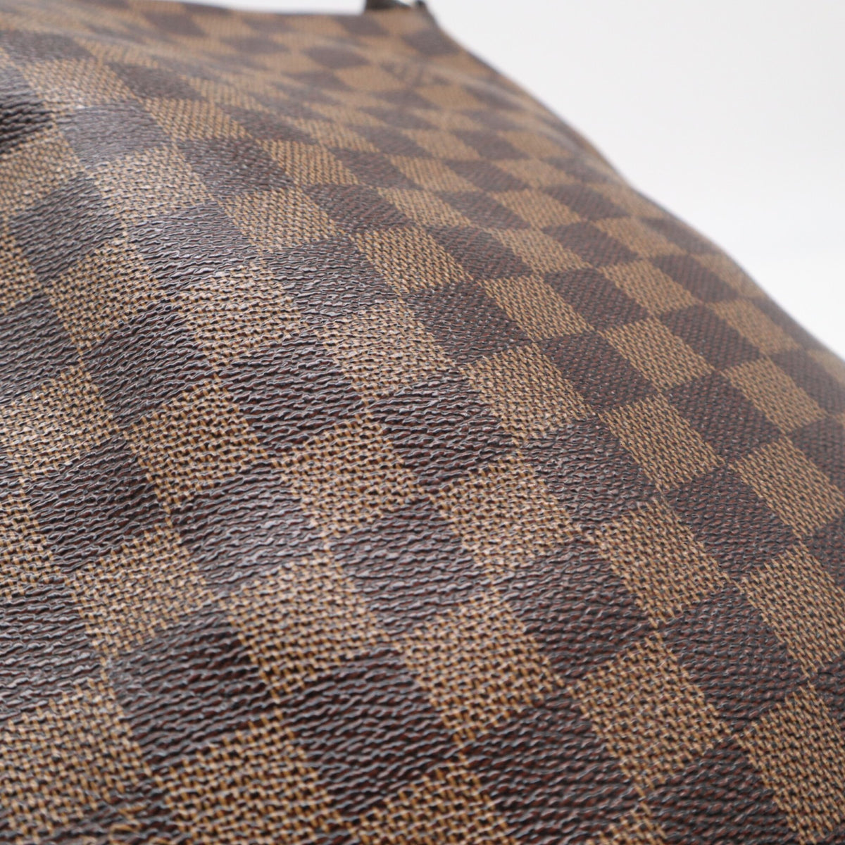 Louis Vuitton Beige Brown Damier Canvas Leather Coated Canvas Shoulder Bag (Pre-Owned)