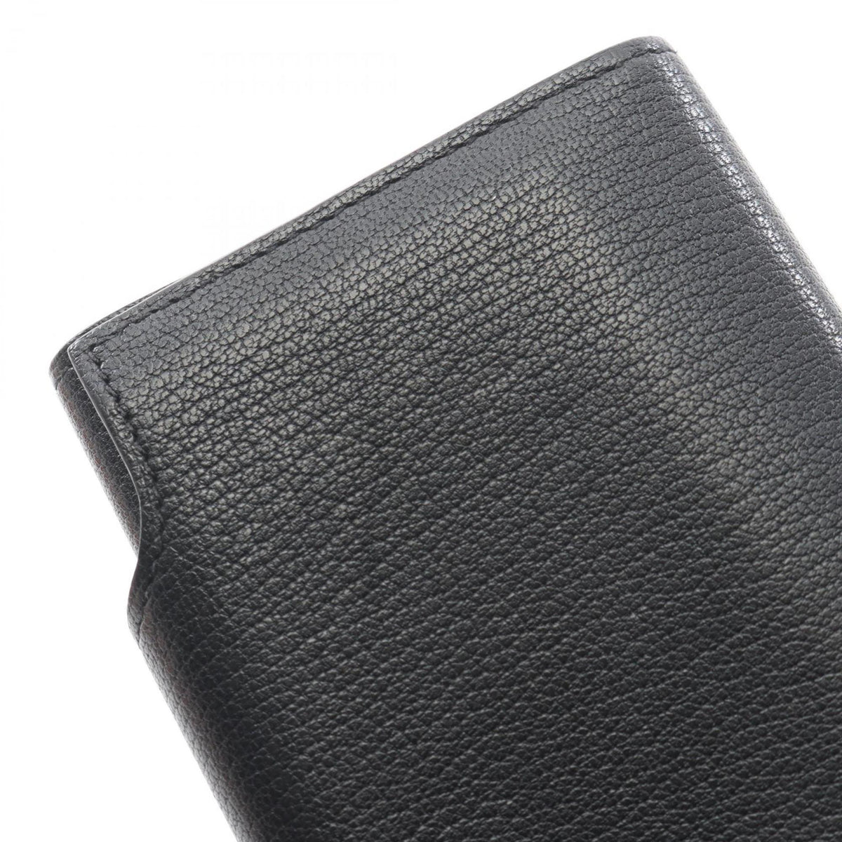 Hermes Black Chevre Leather Wallet (Tri-Fold) (Pre-Owned)